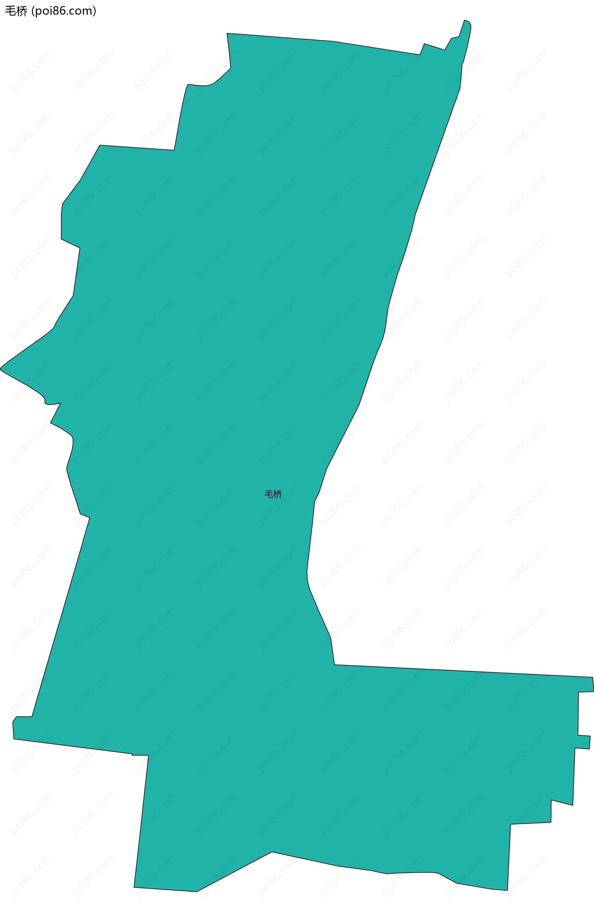 毛桥边界地图