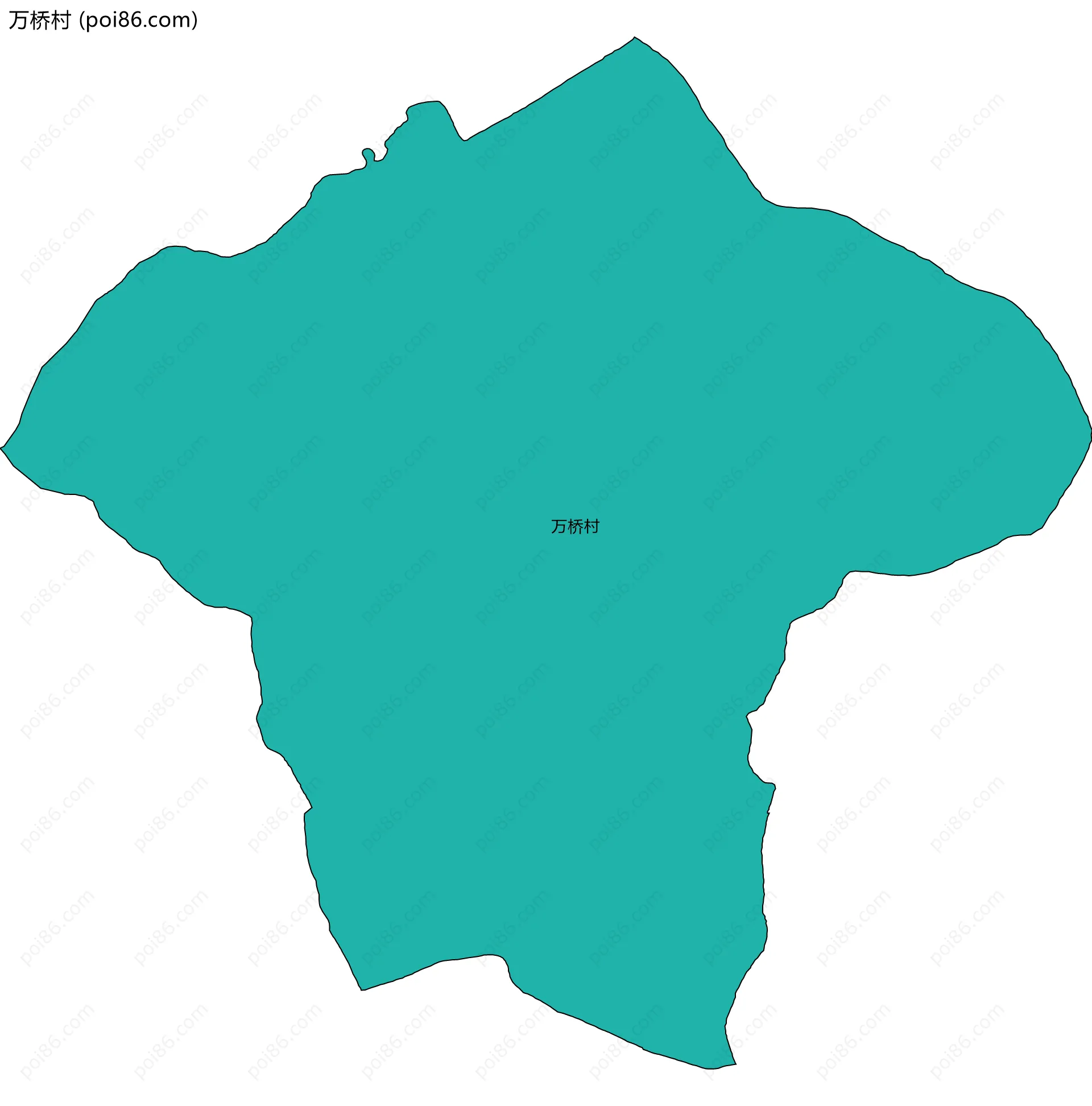 万桥村边界地图