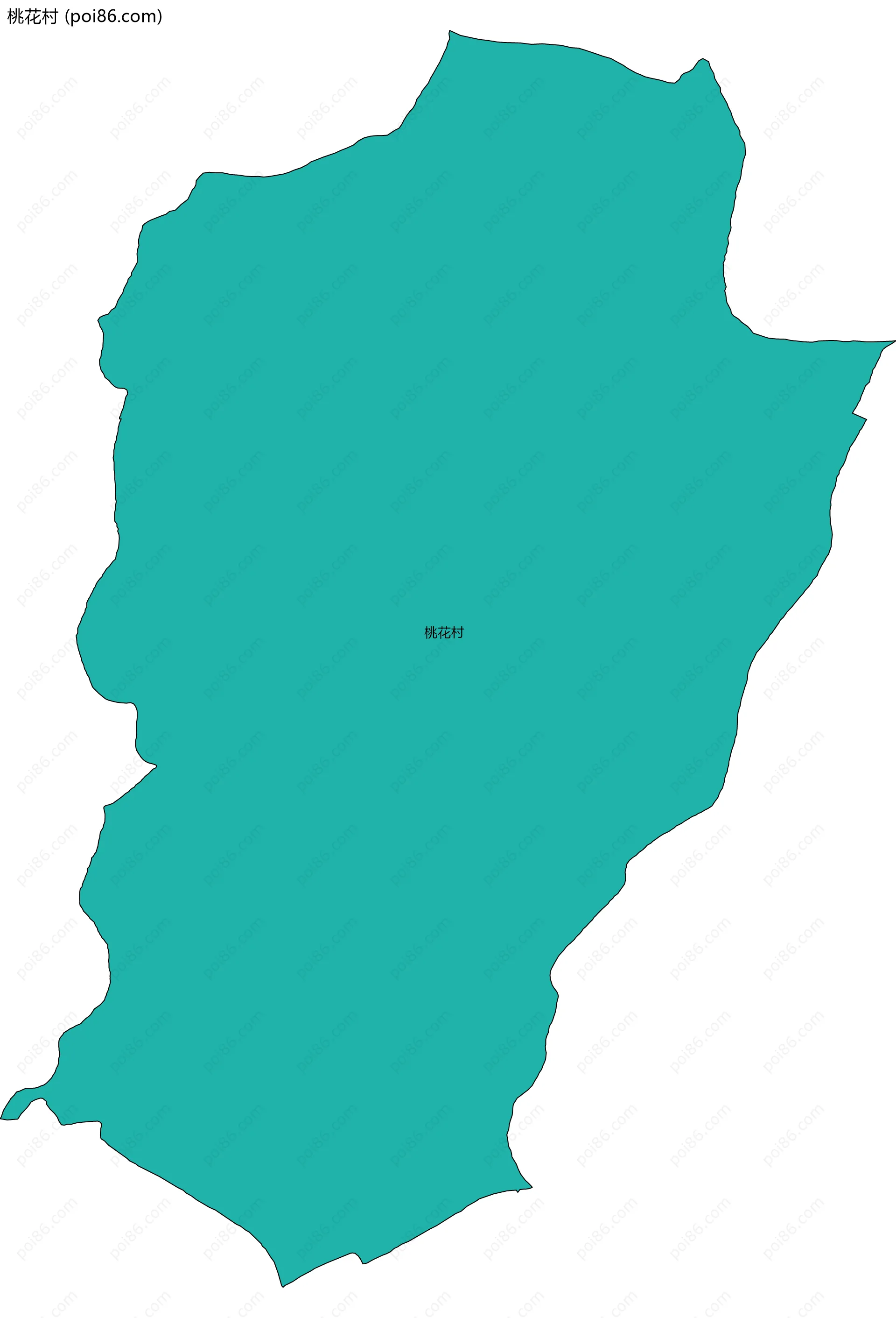 桃花村边界地图