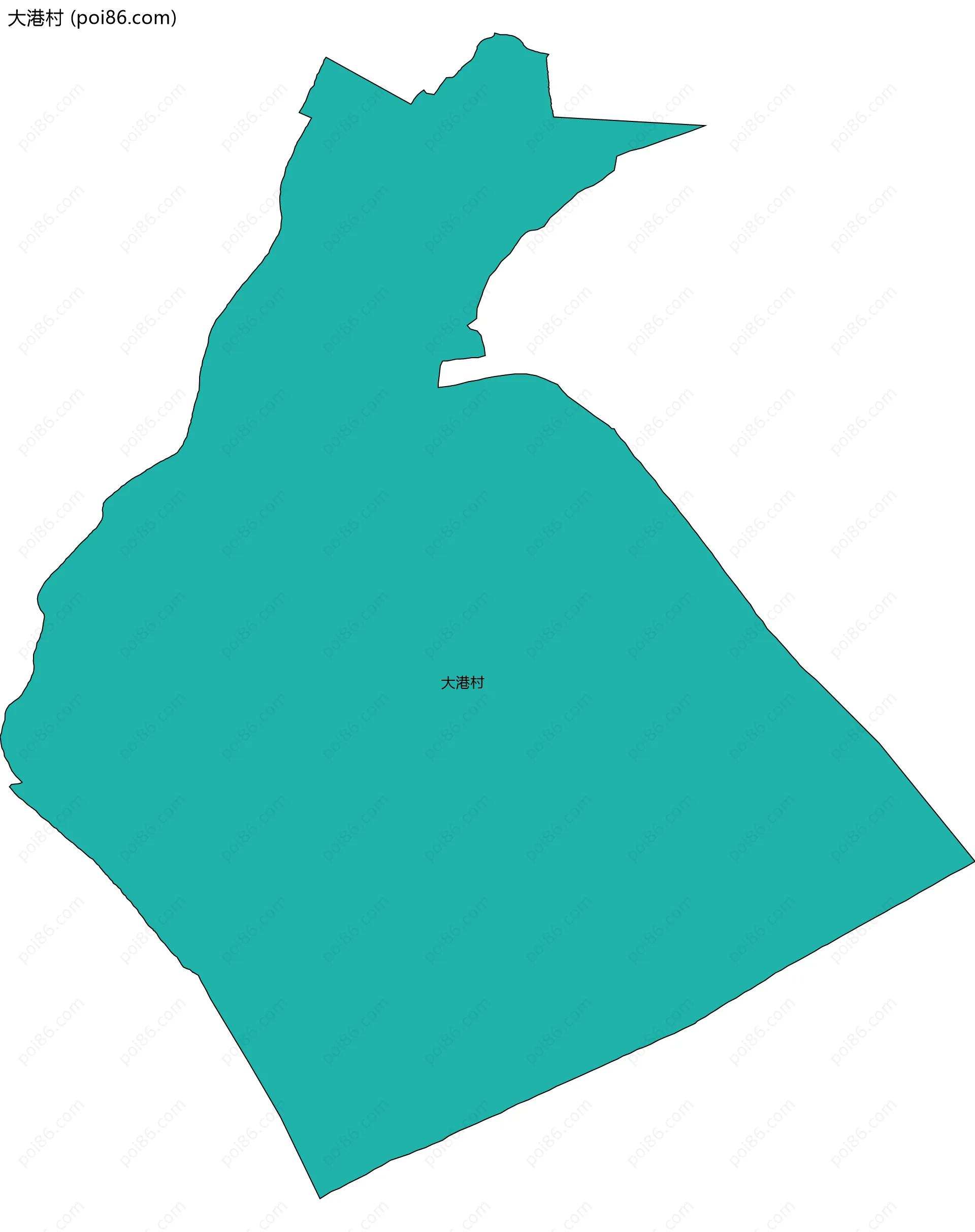 大港村边界地图