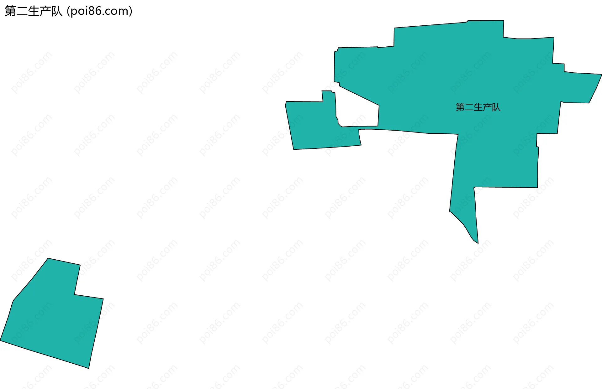 第二生产队边界地图