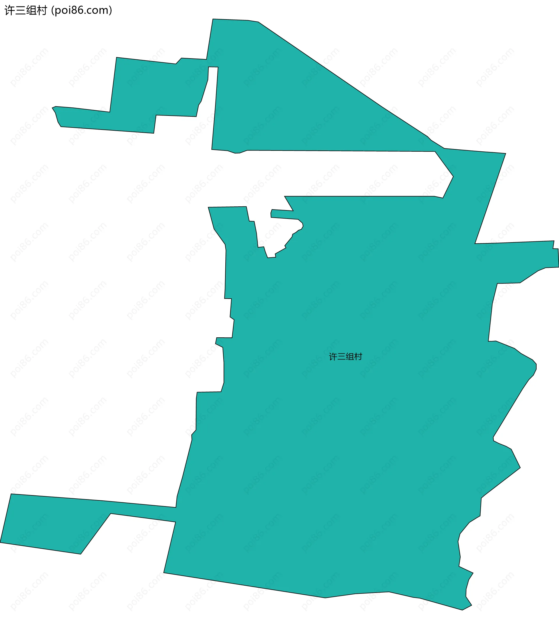 许三组村边界地图