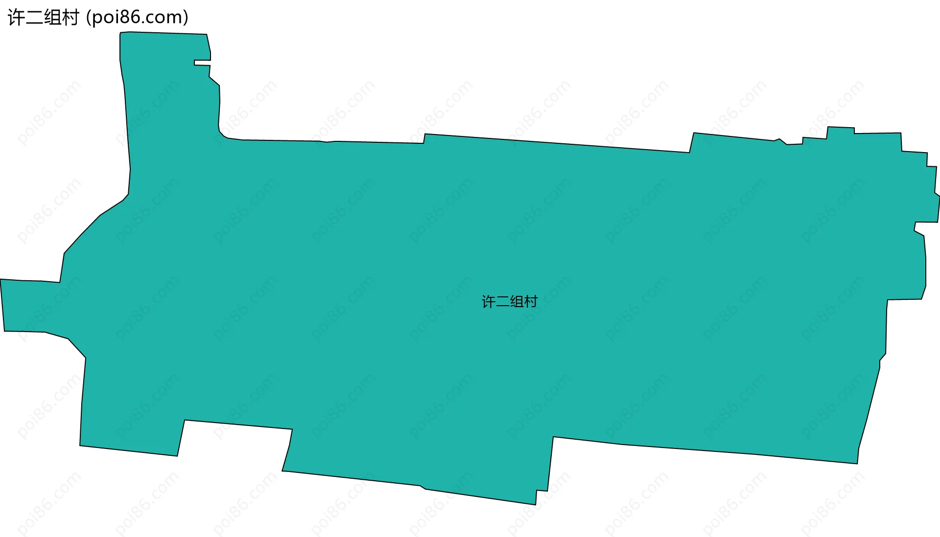 许二组村边界地图