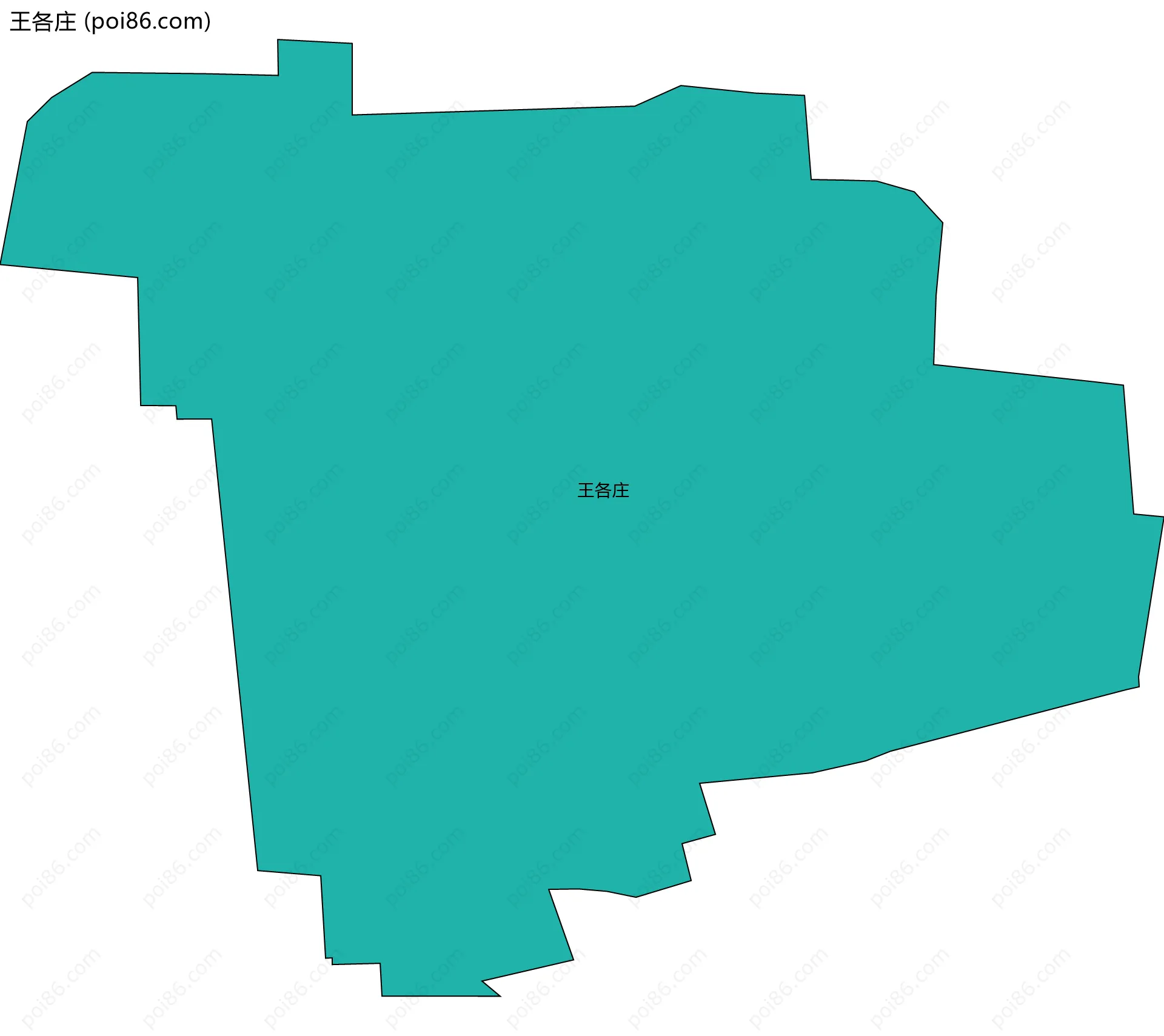 王各庄边界地图