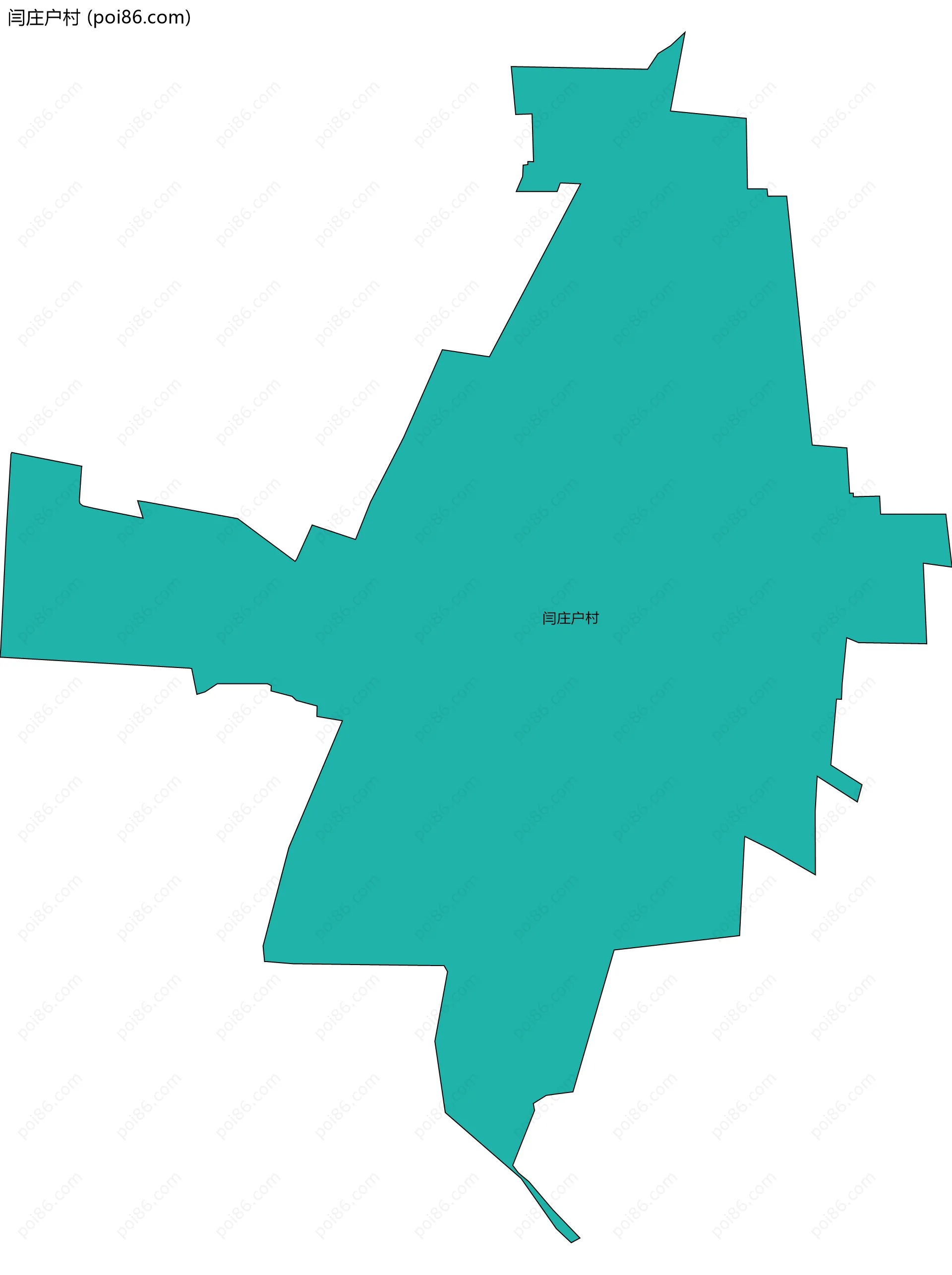 闫庄户村边界地图