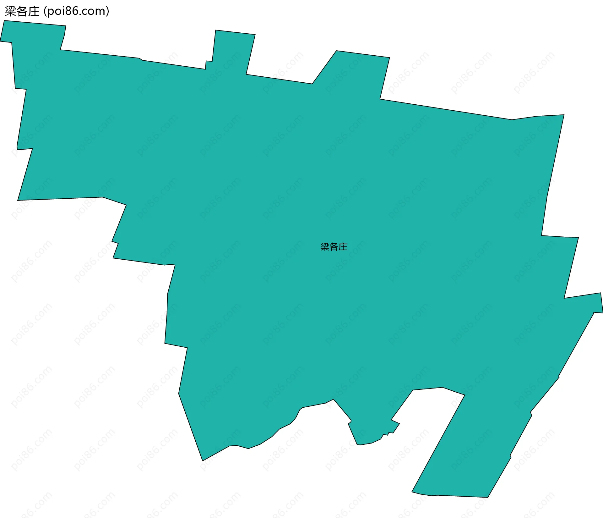 梁各庄边界地图