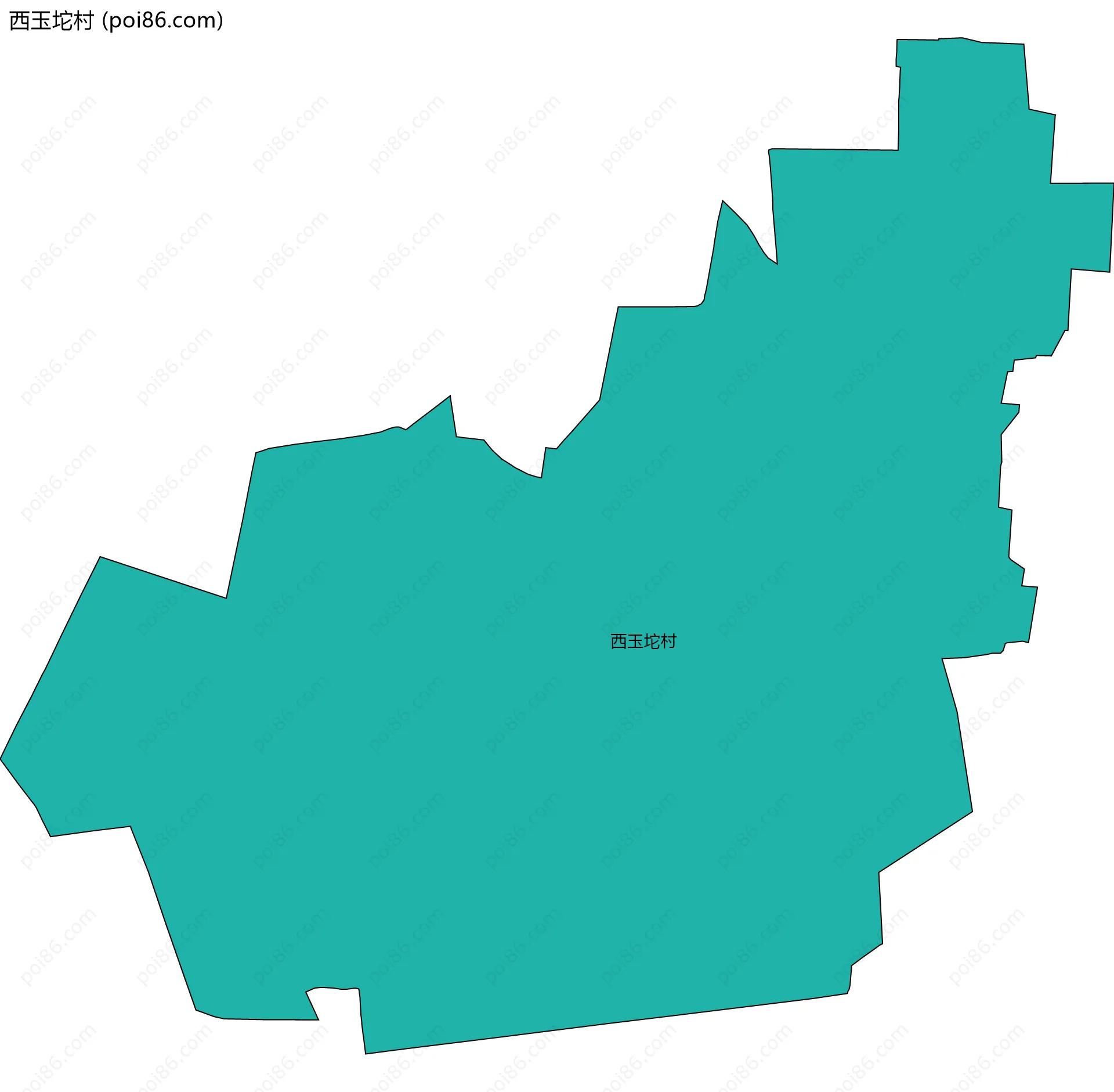 西玉坨村边界地图