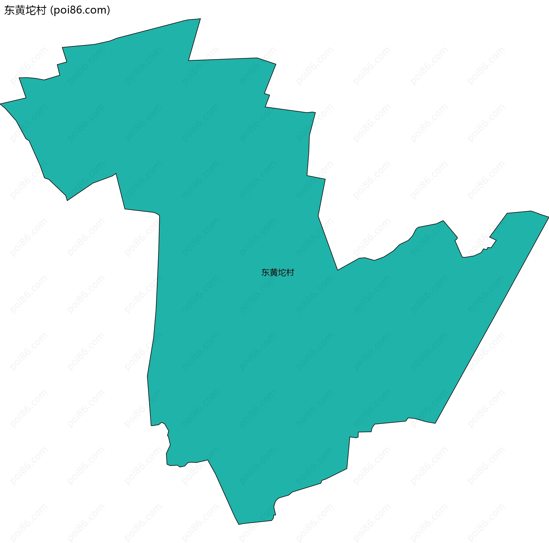 东黄坨村边界地图