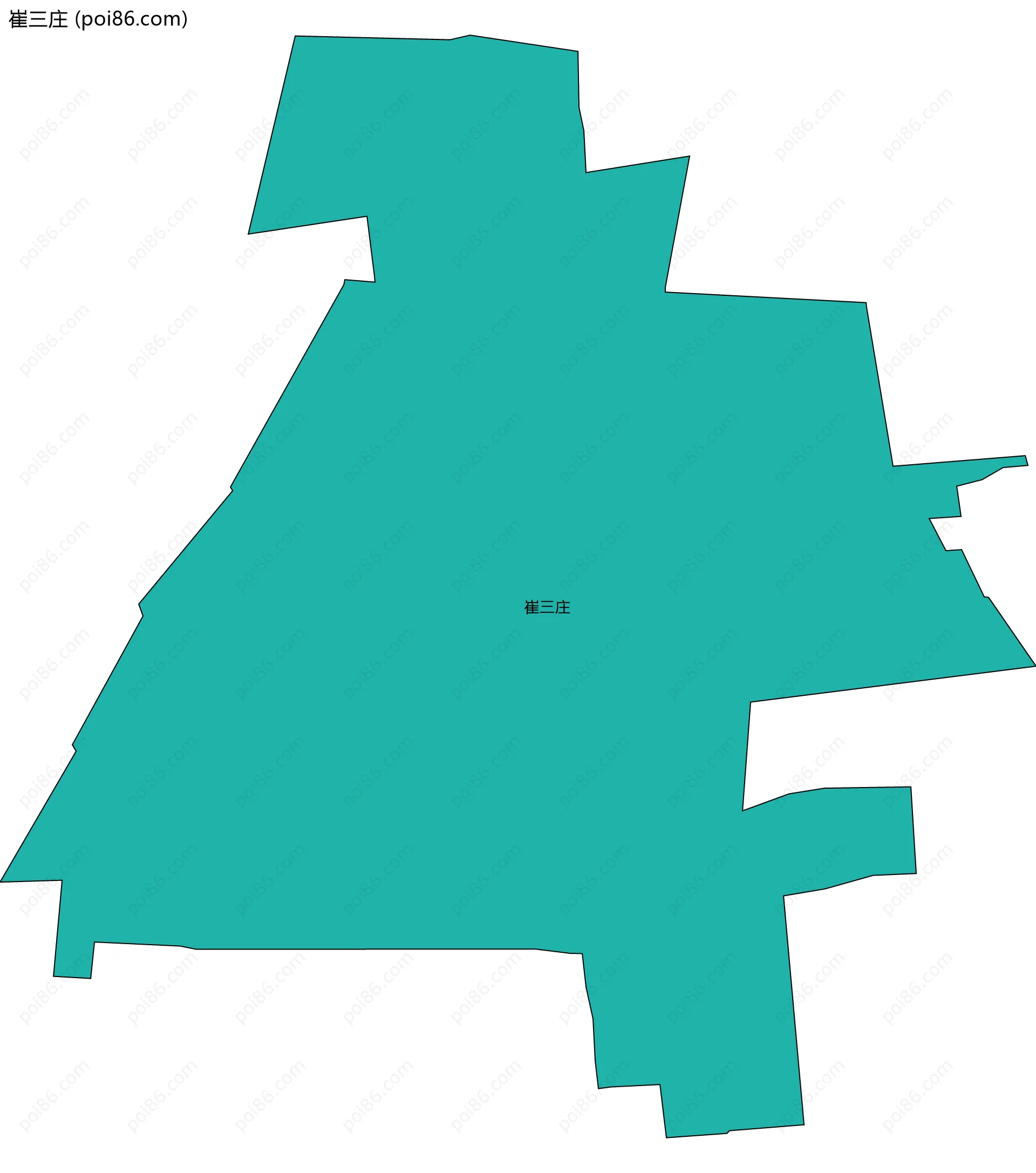崔三庄边界地图