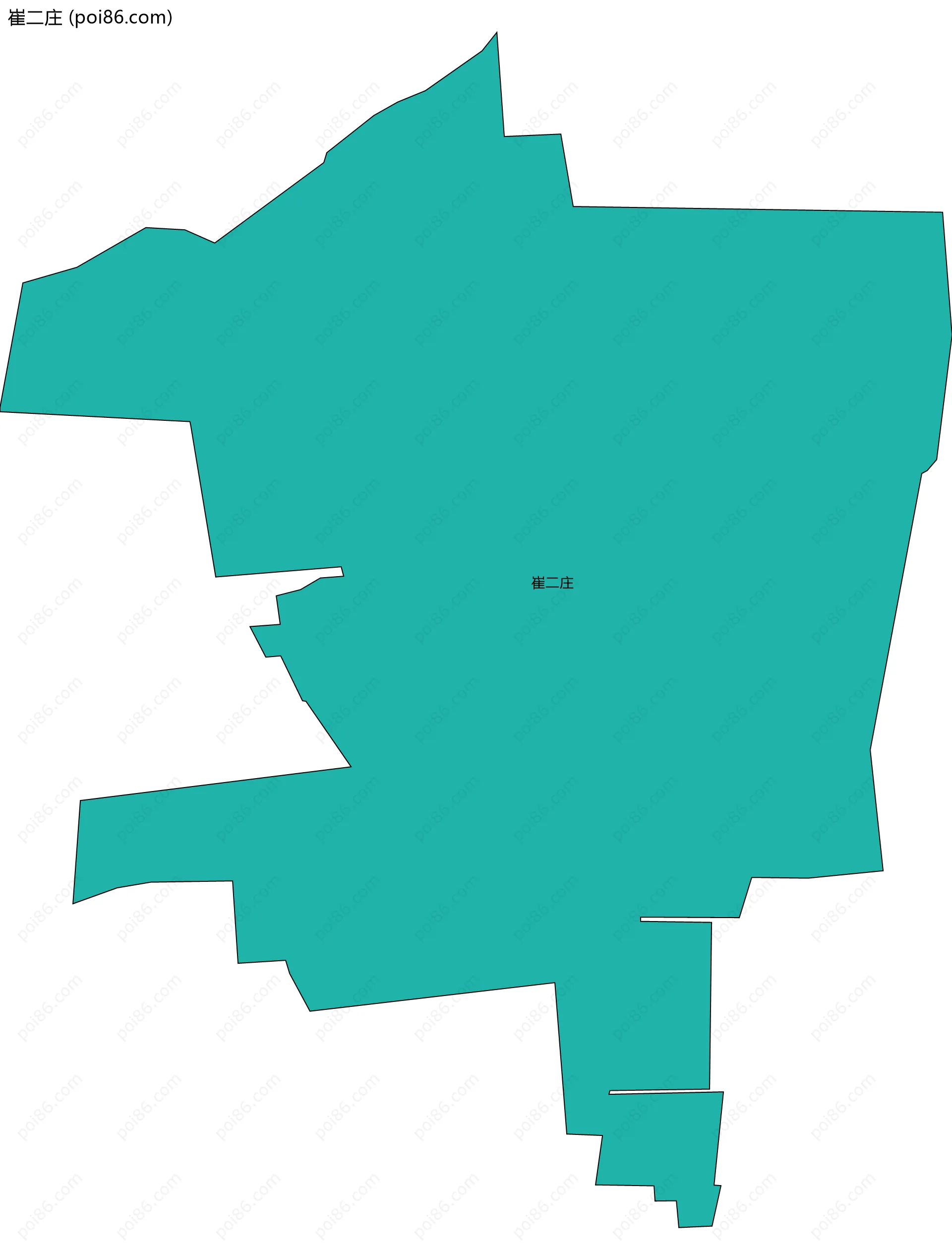 崔二庄边界地图