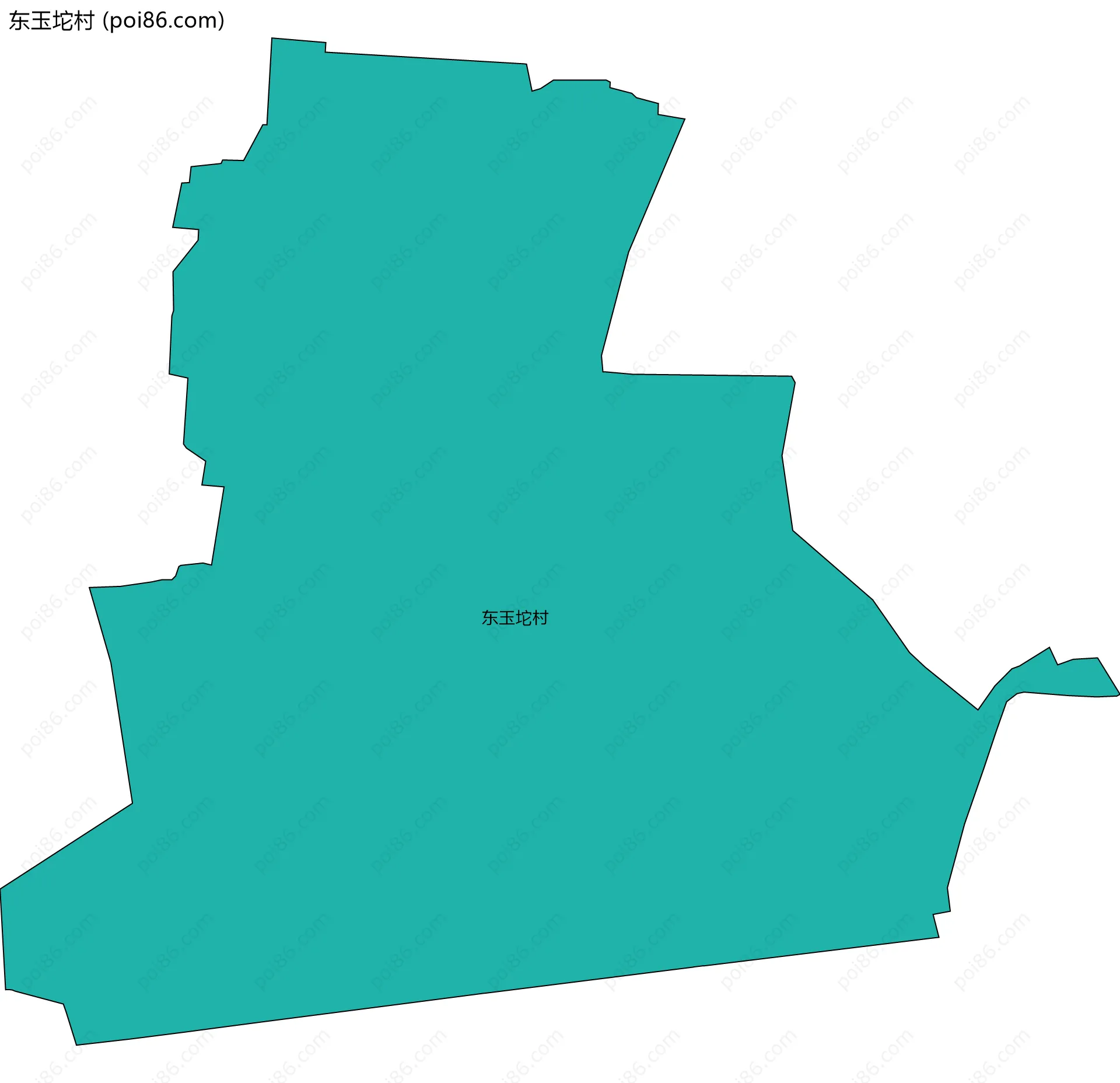东玉坨村边界地图