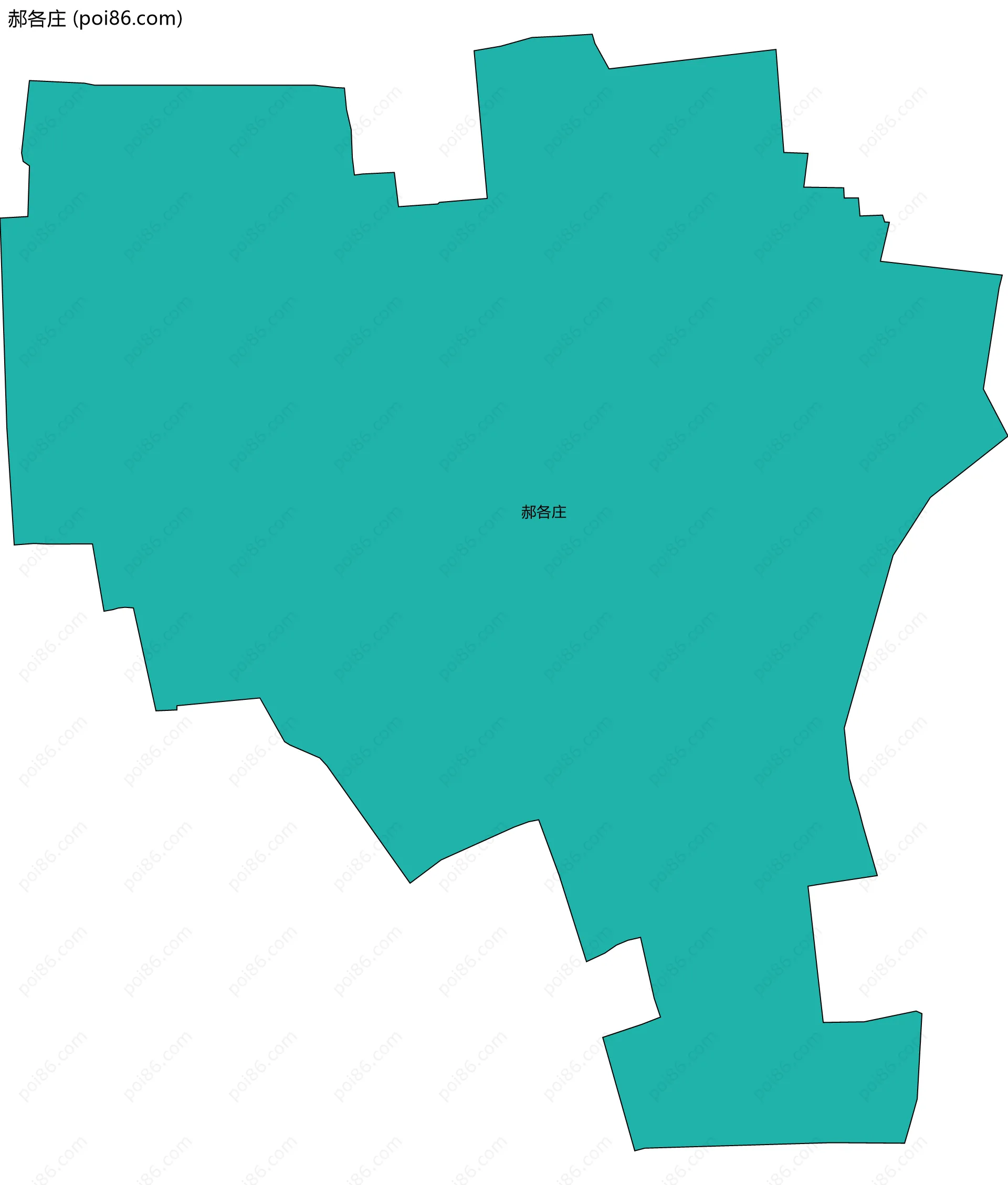 郝各庄边界地图