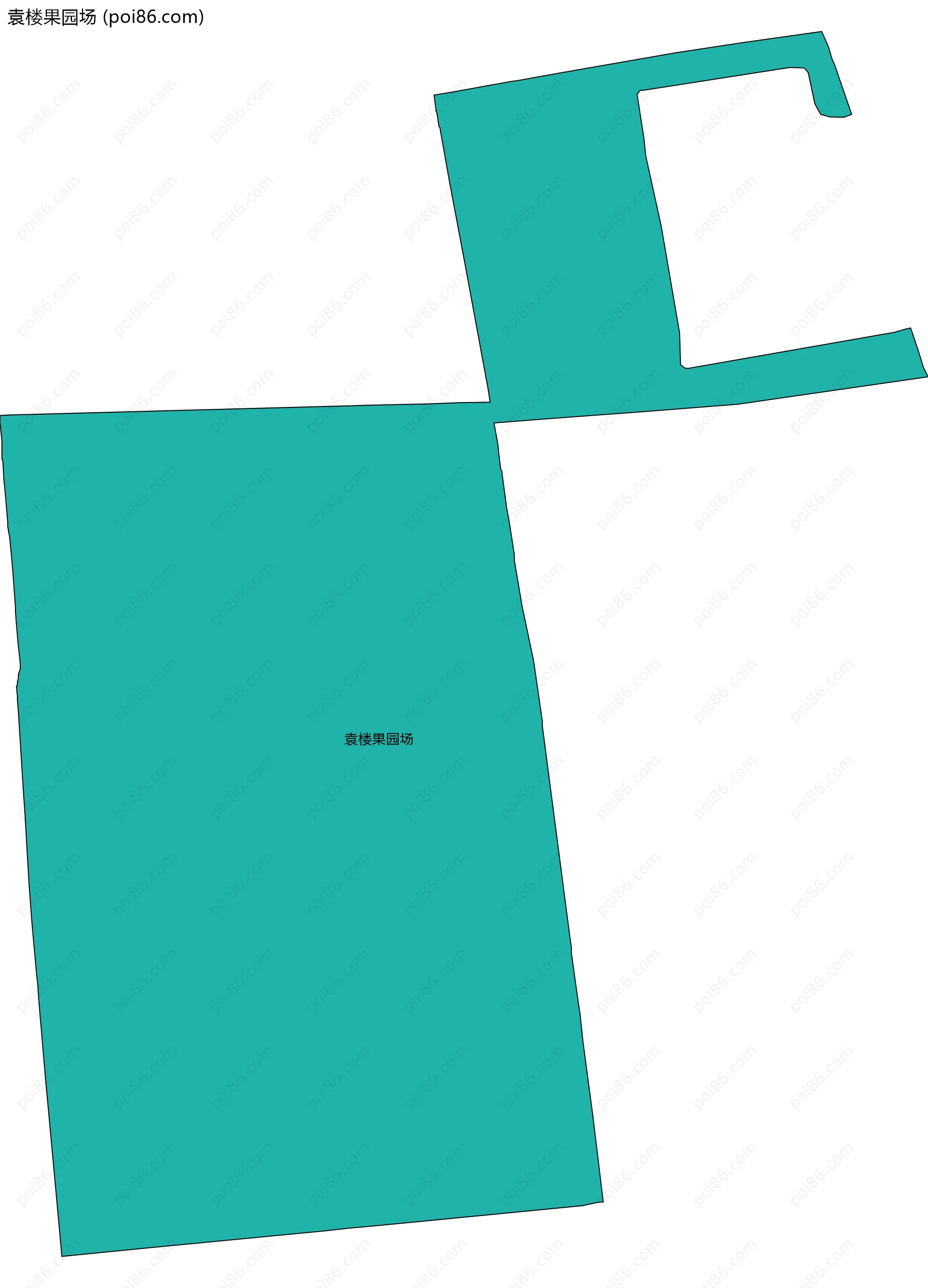 袁楼果园场边界地图