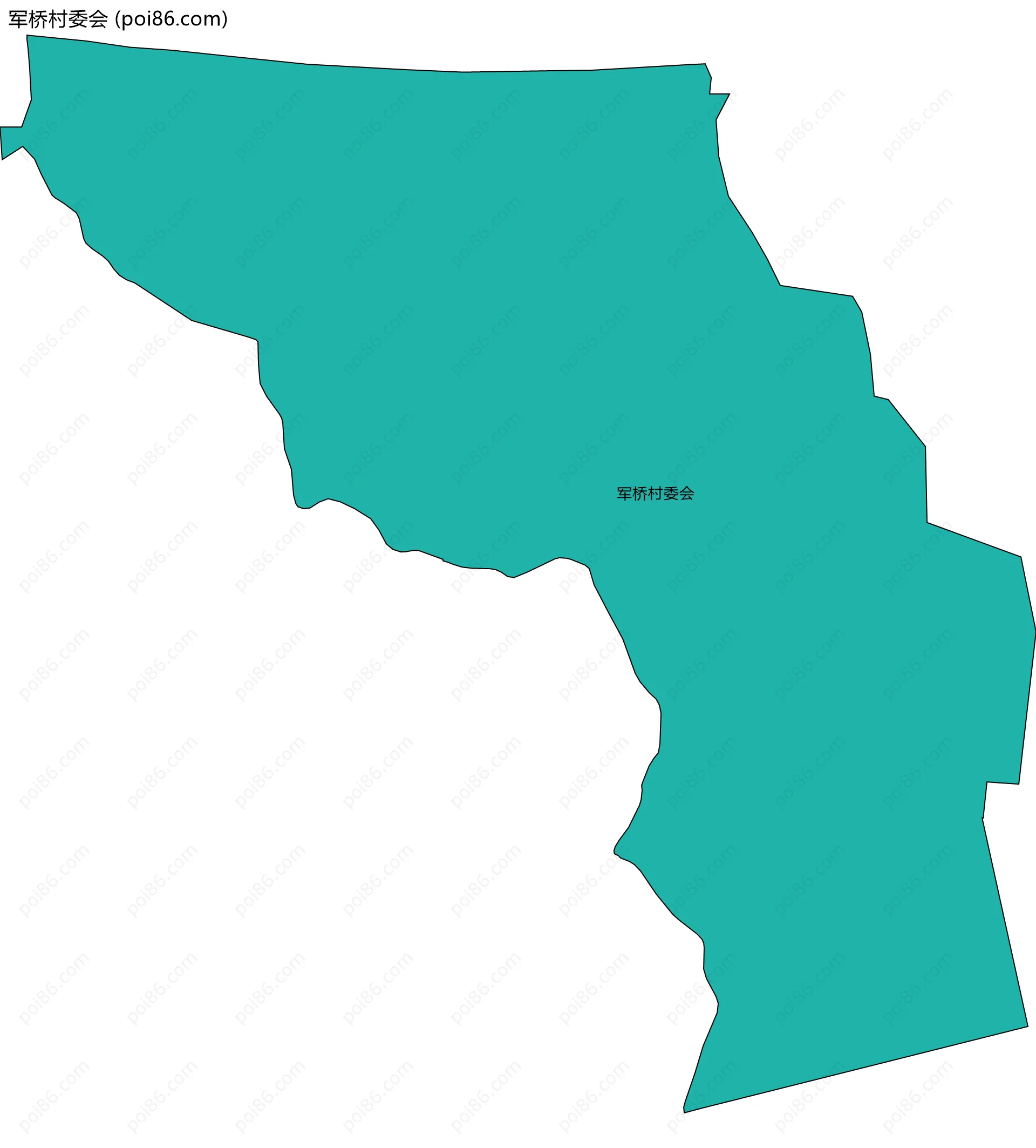 军桥村委会边界地图