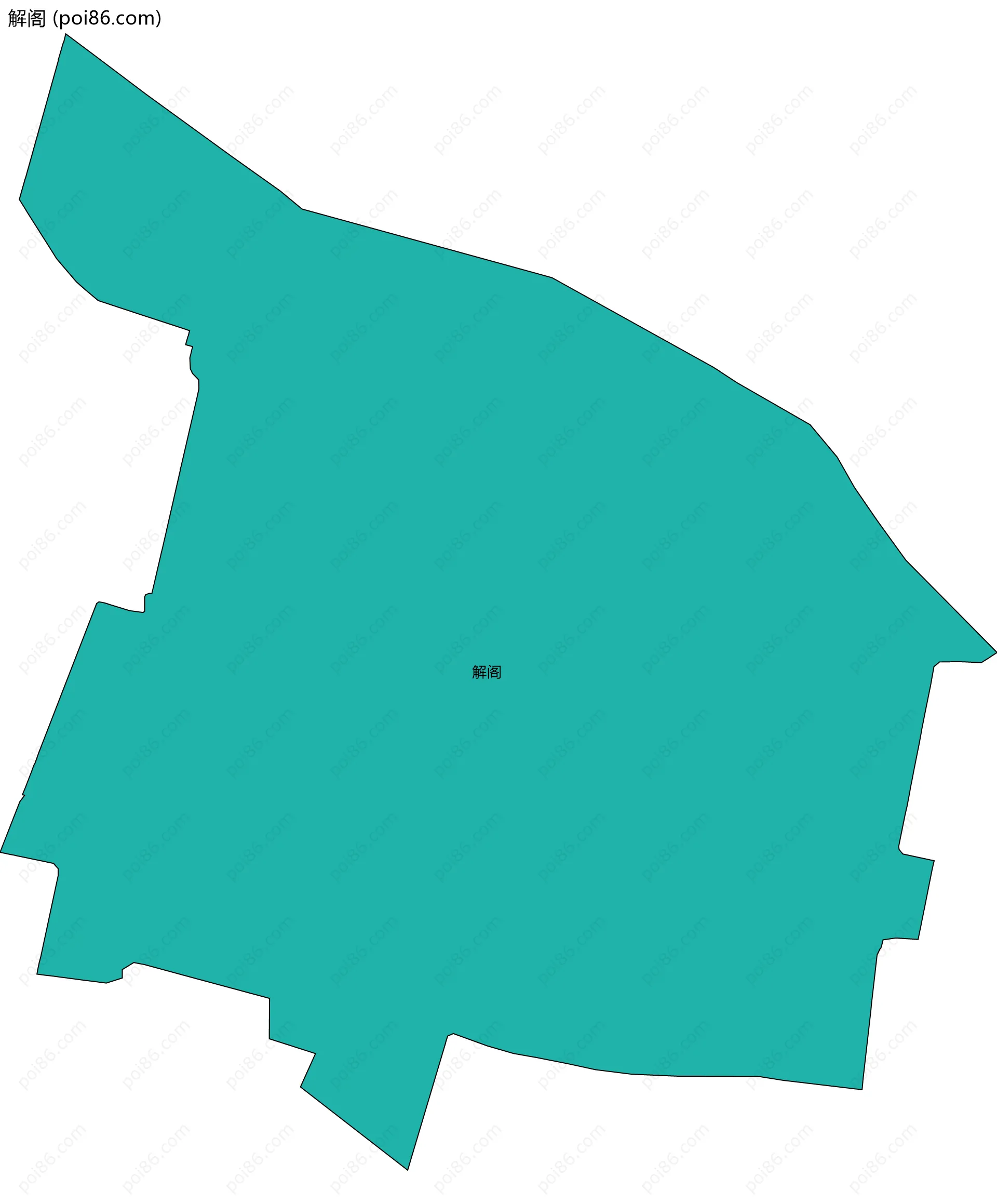 解阁边界地图