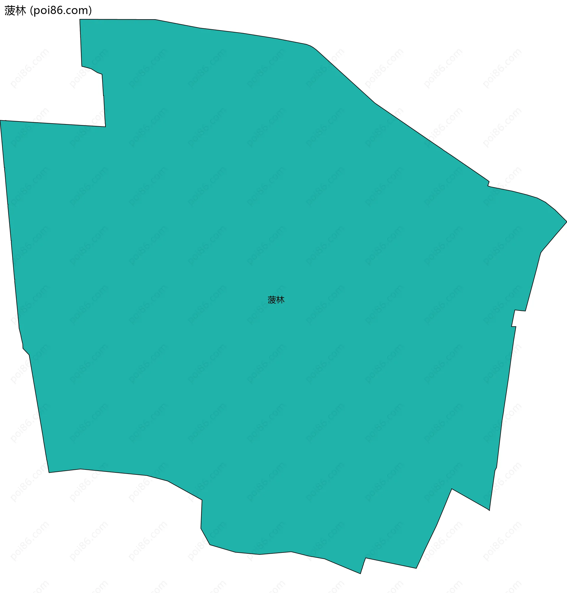 菠林边界地图