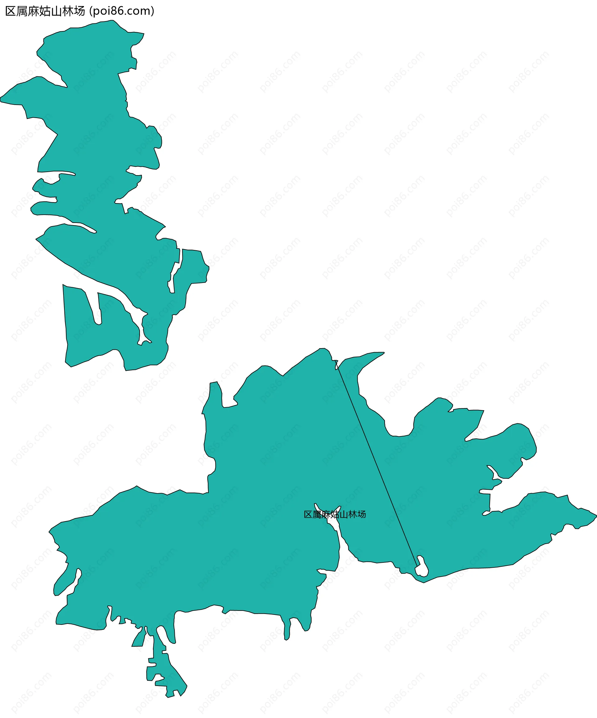 区属麻姑山林场边界地图