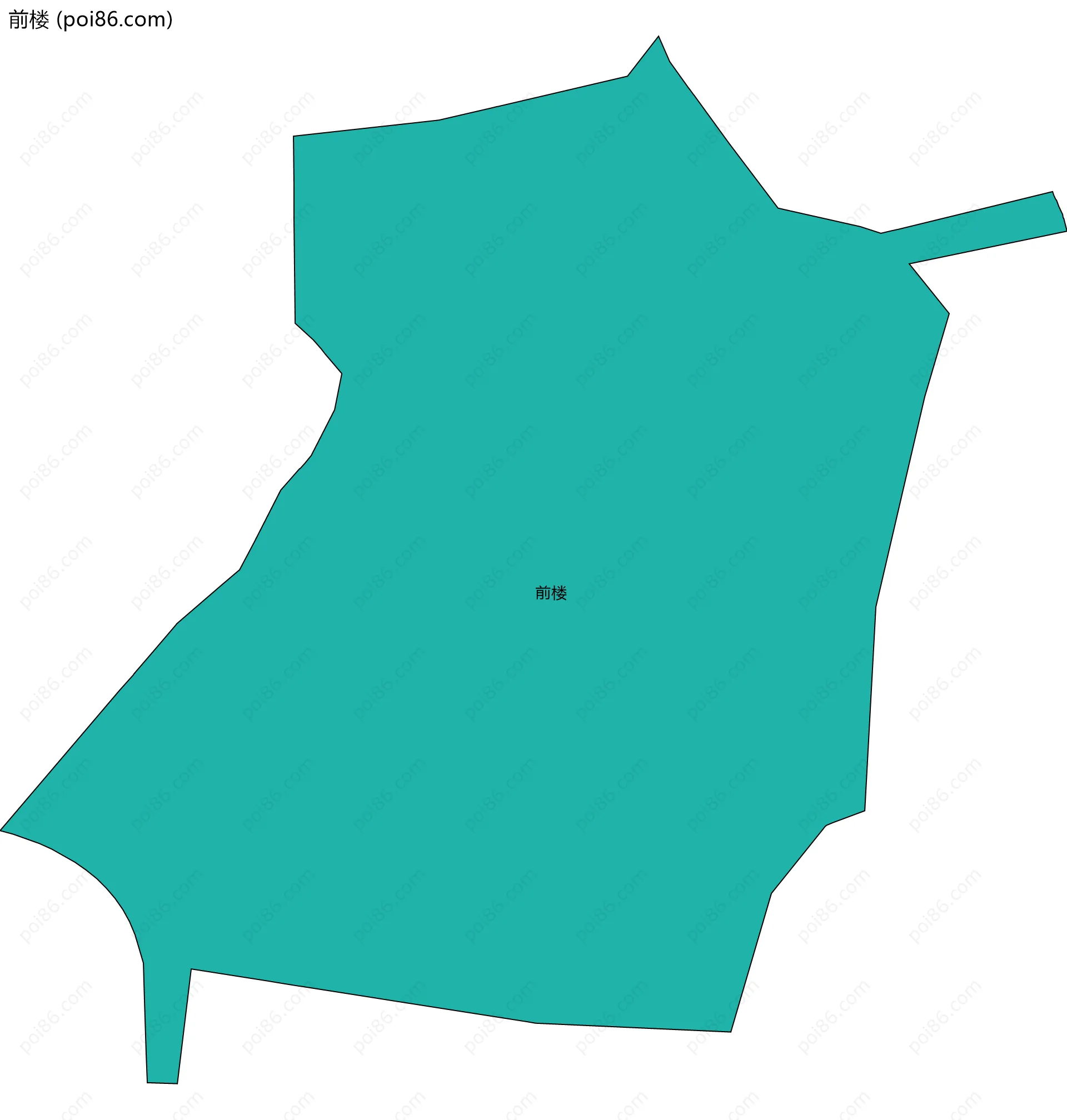 前楼边界地图