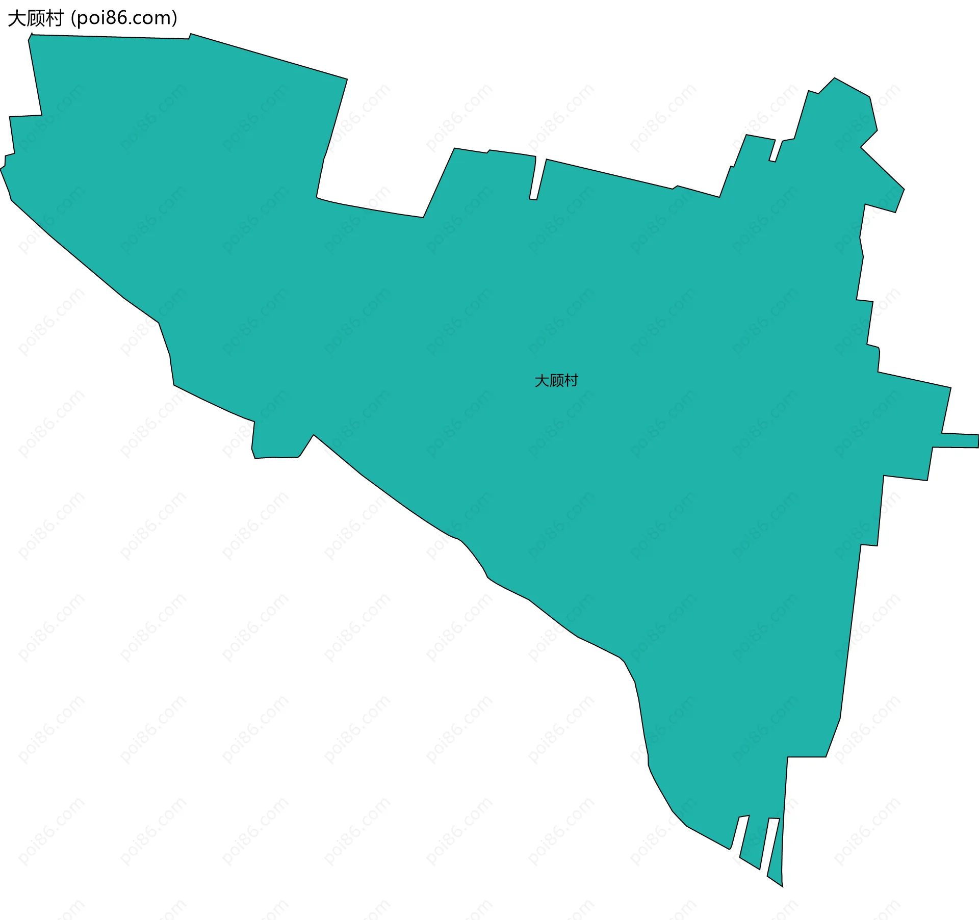 大顾村边界地图