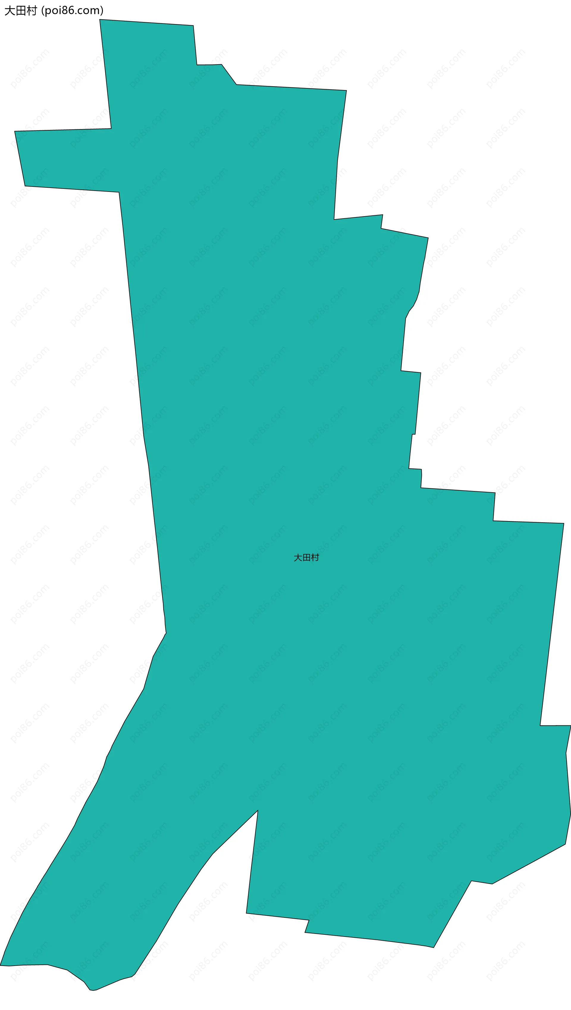 大田村边界地图