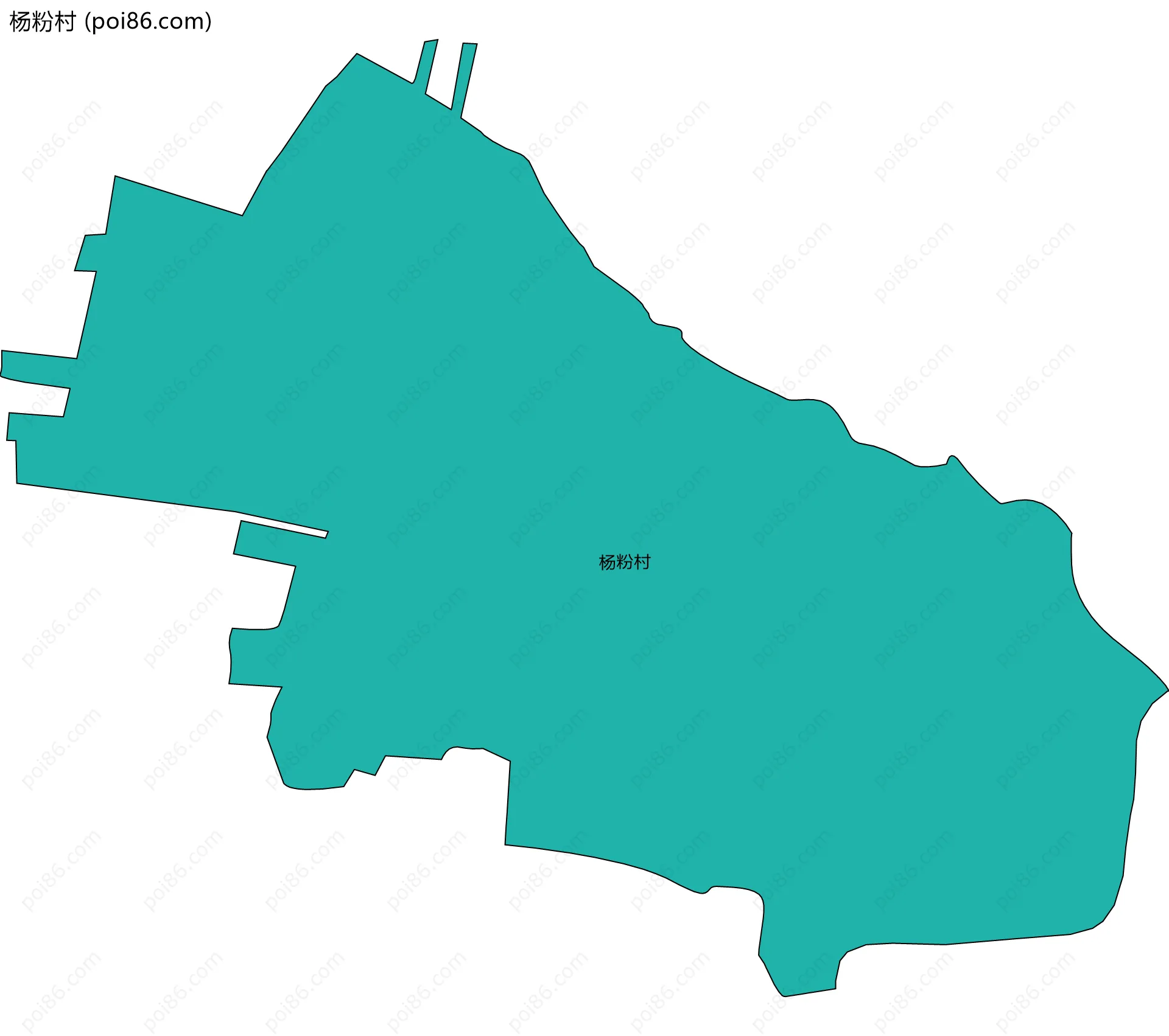 杨粉村边界地图