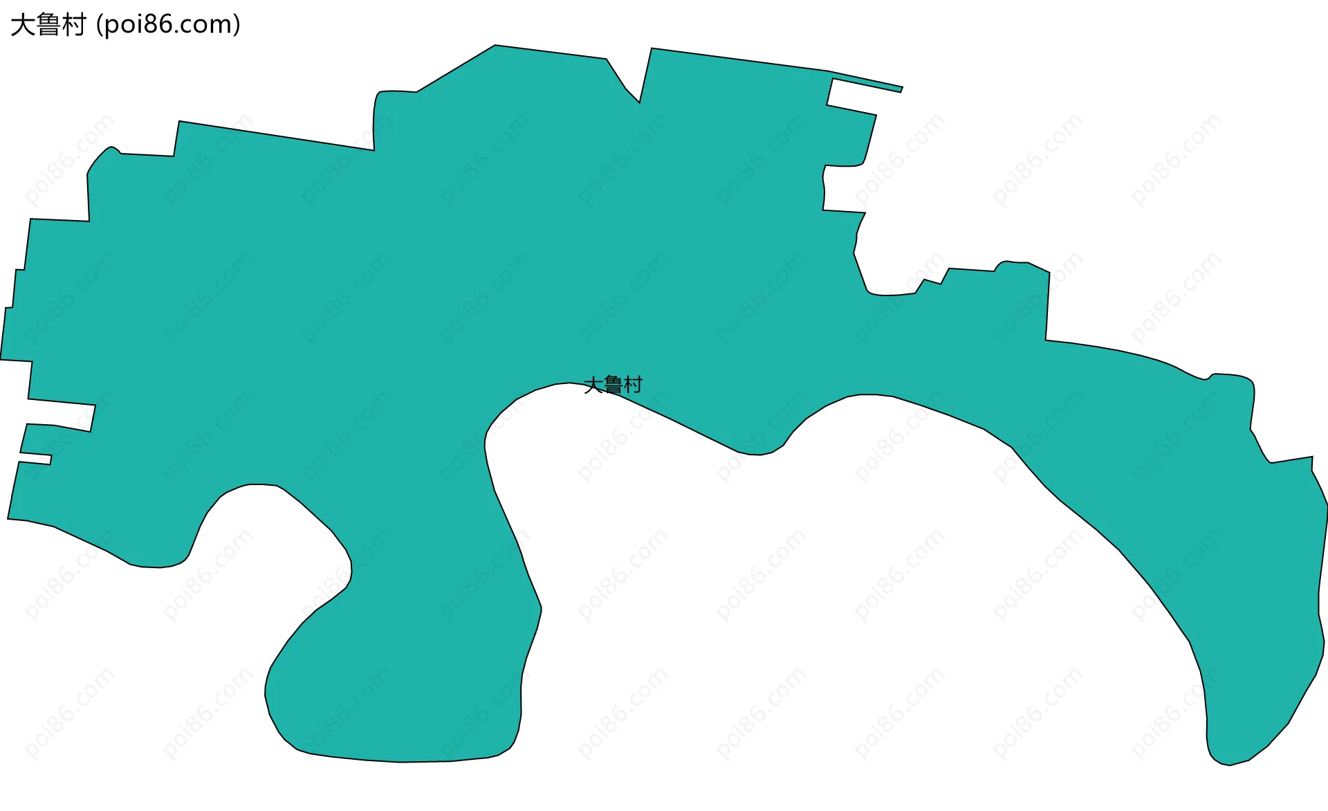 大鲁村边界地图