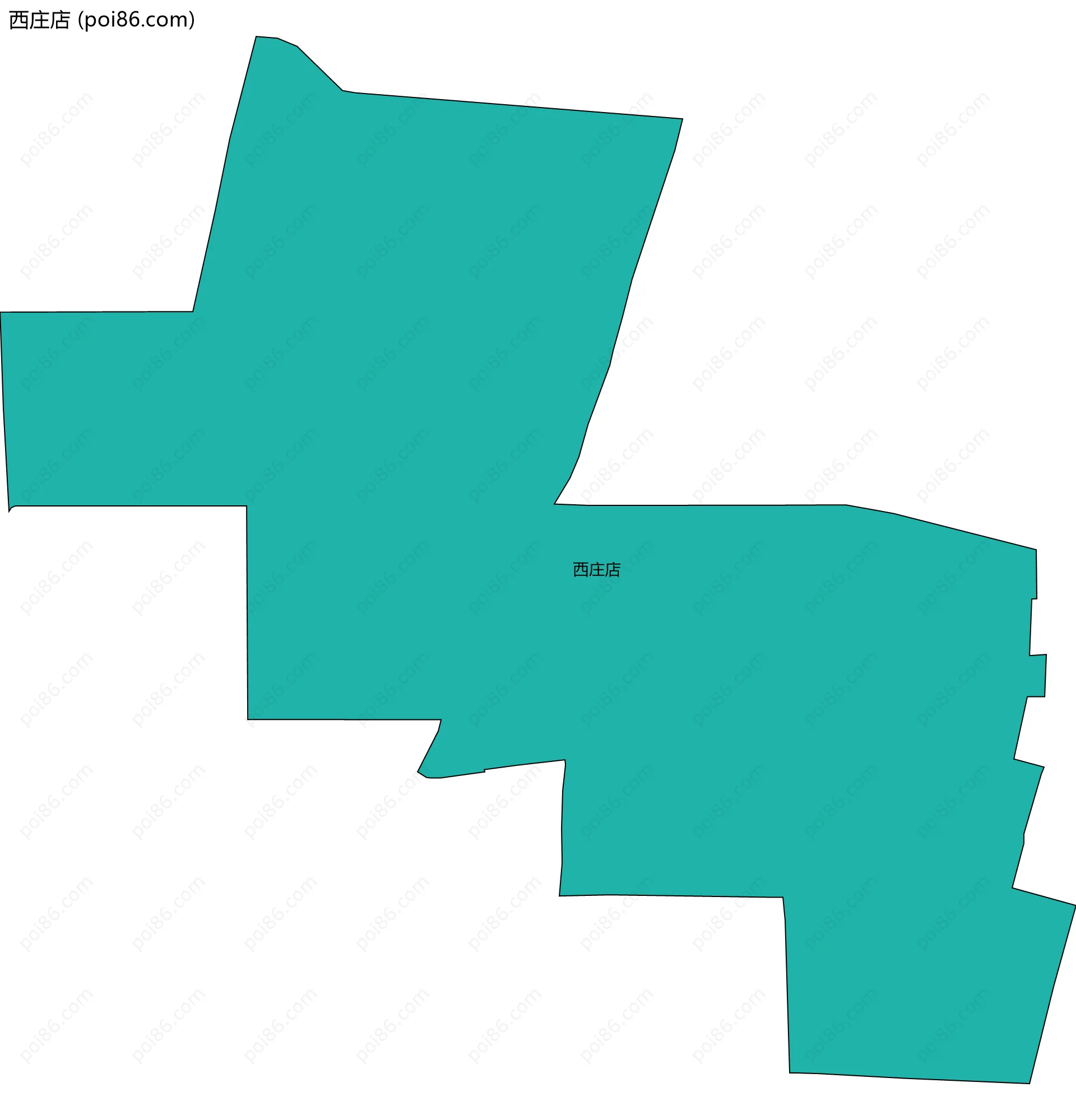 西庄店边界地图