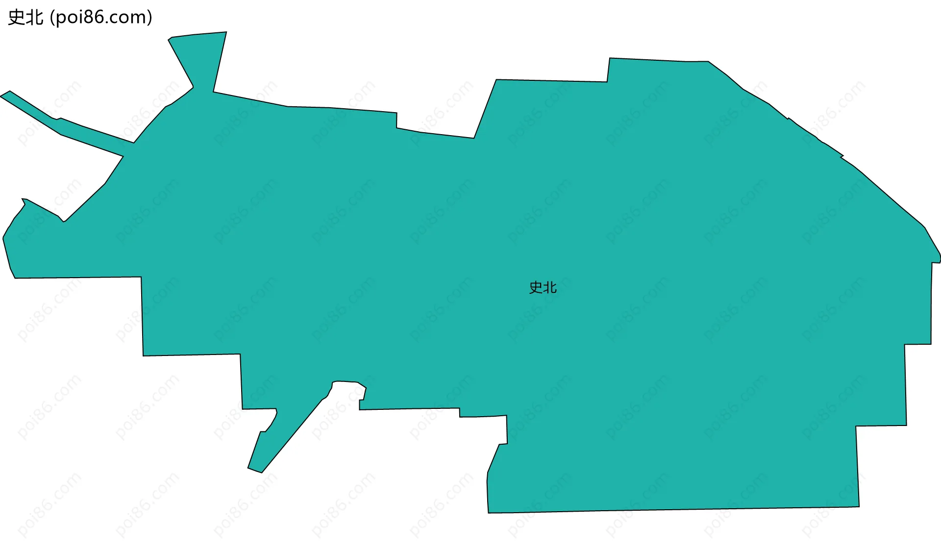 史北边界地图