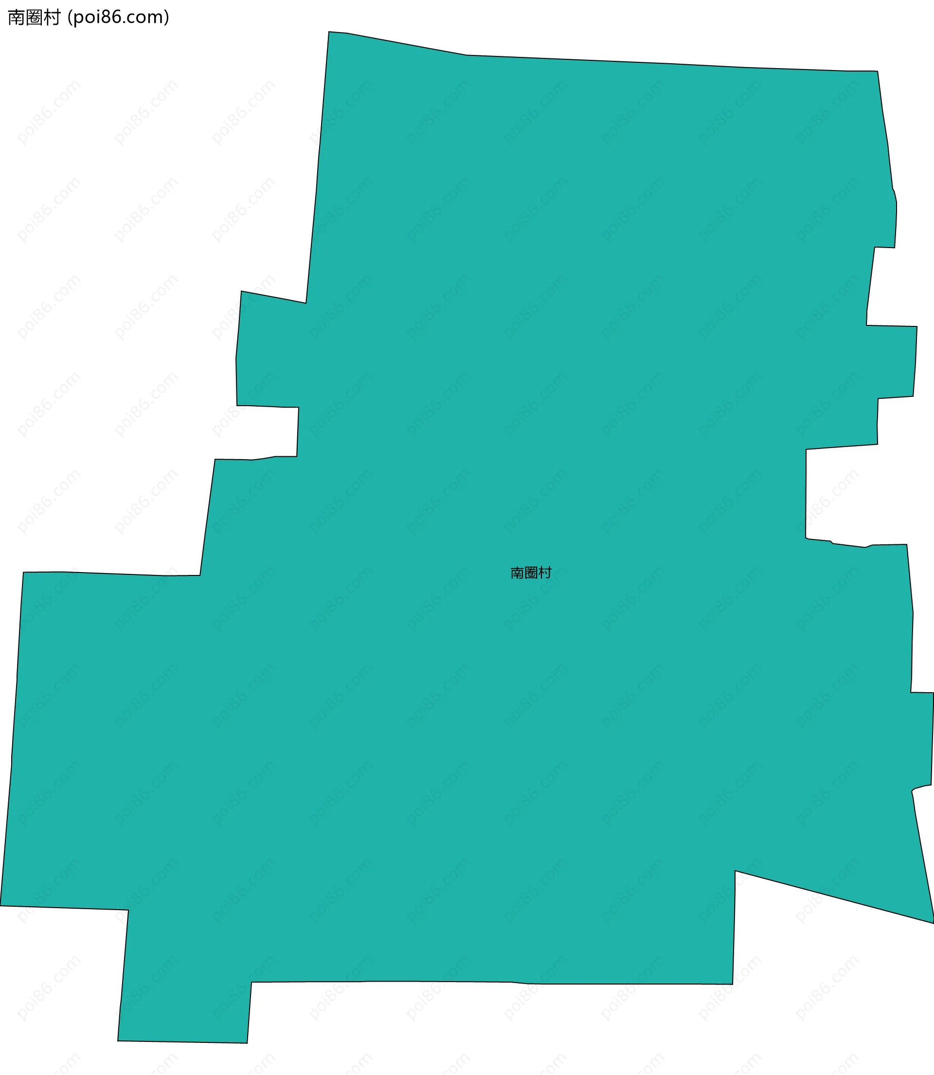 南圈村边界地图