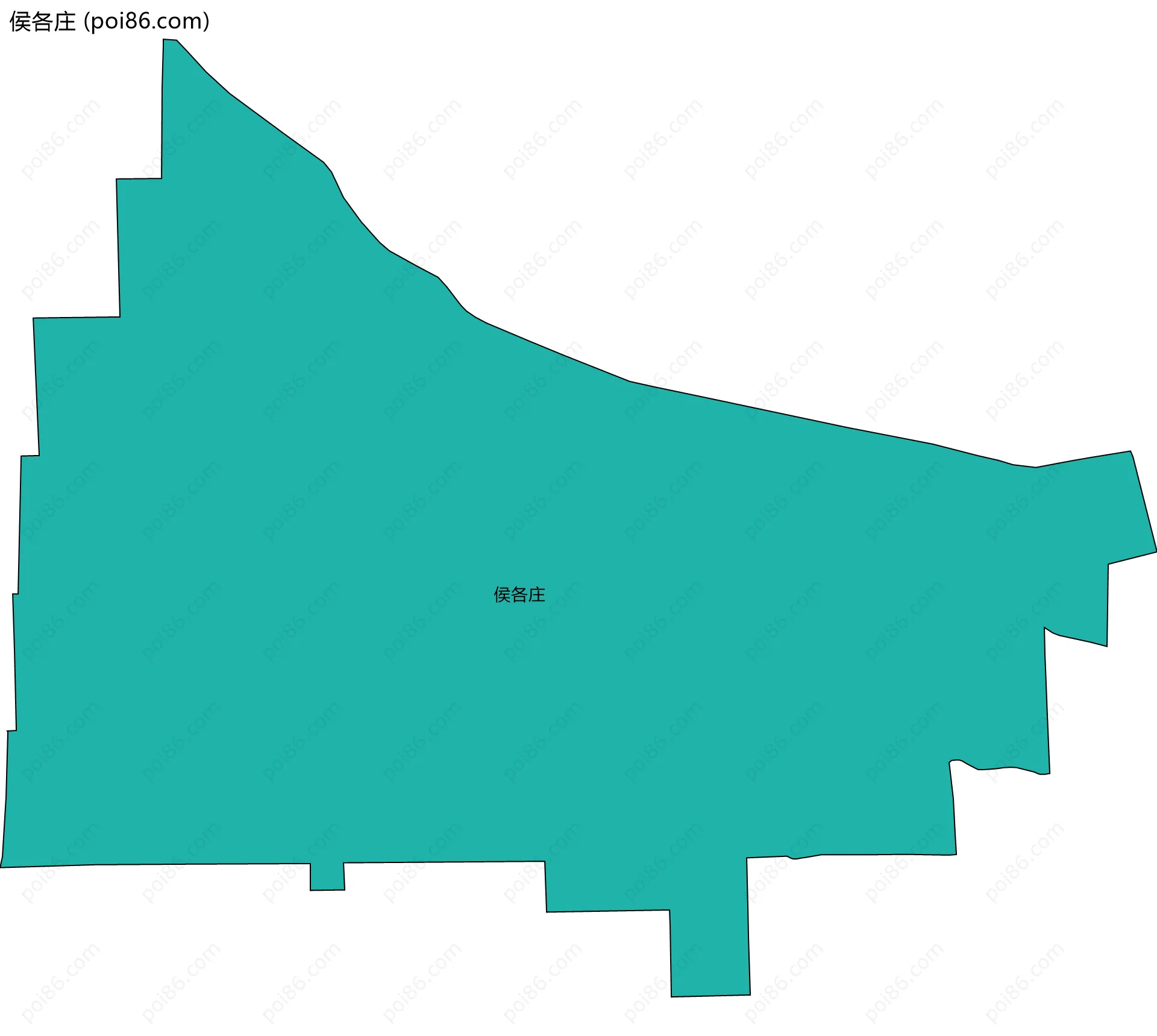 侯各庄边界地图