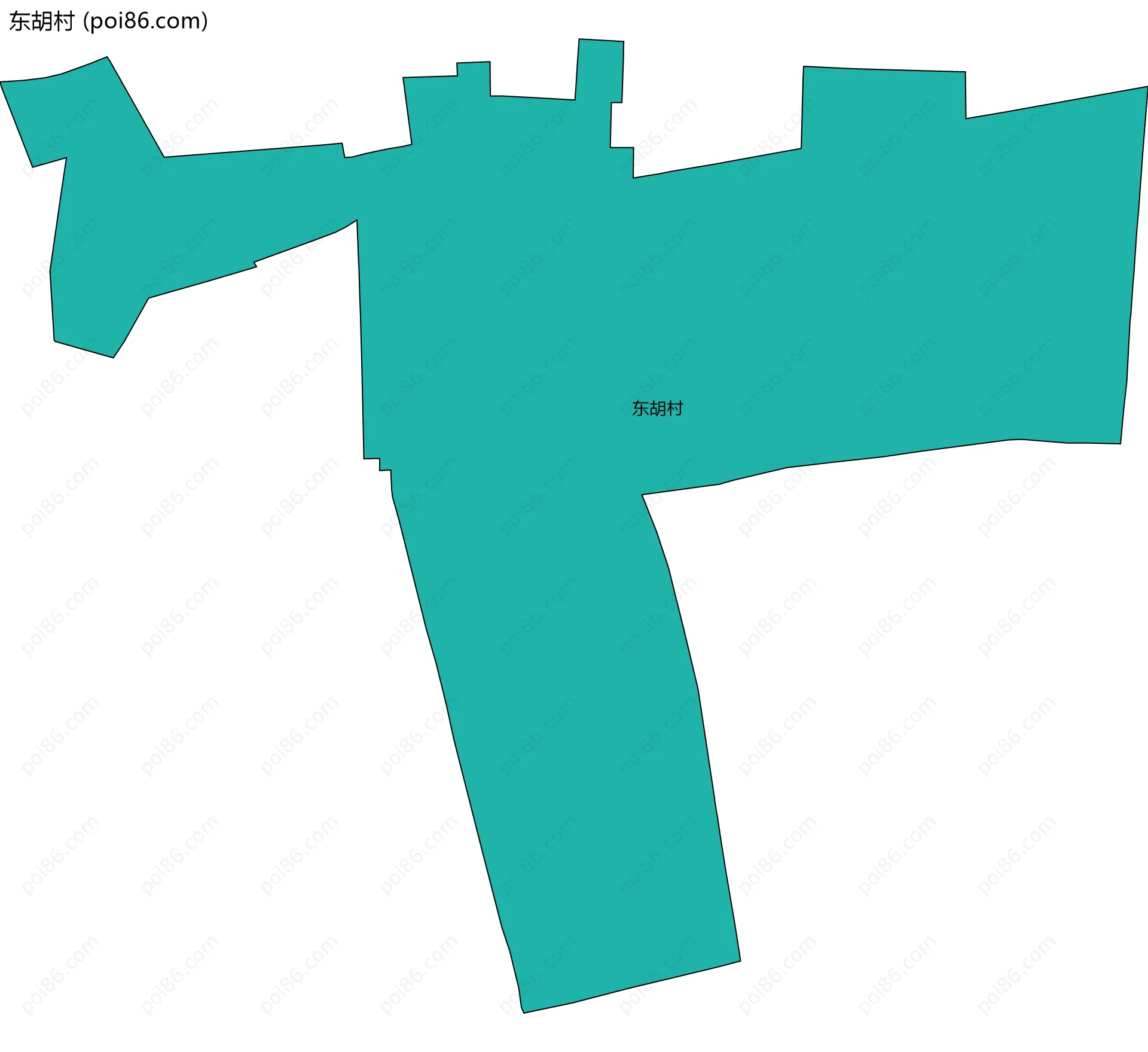 东胡村边界地图