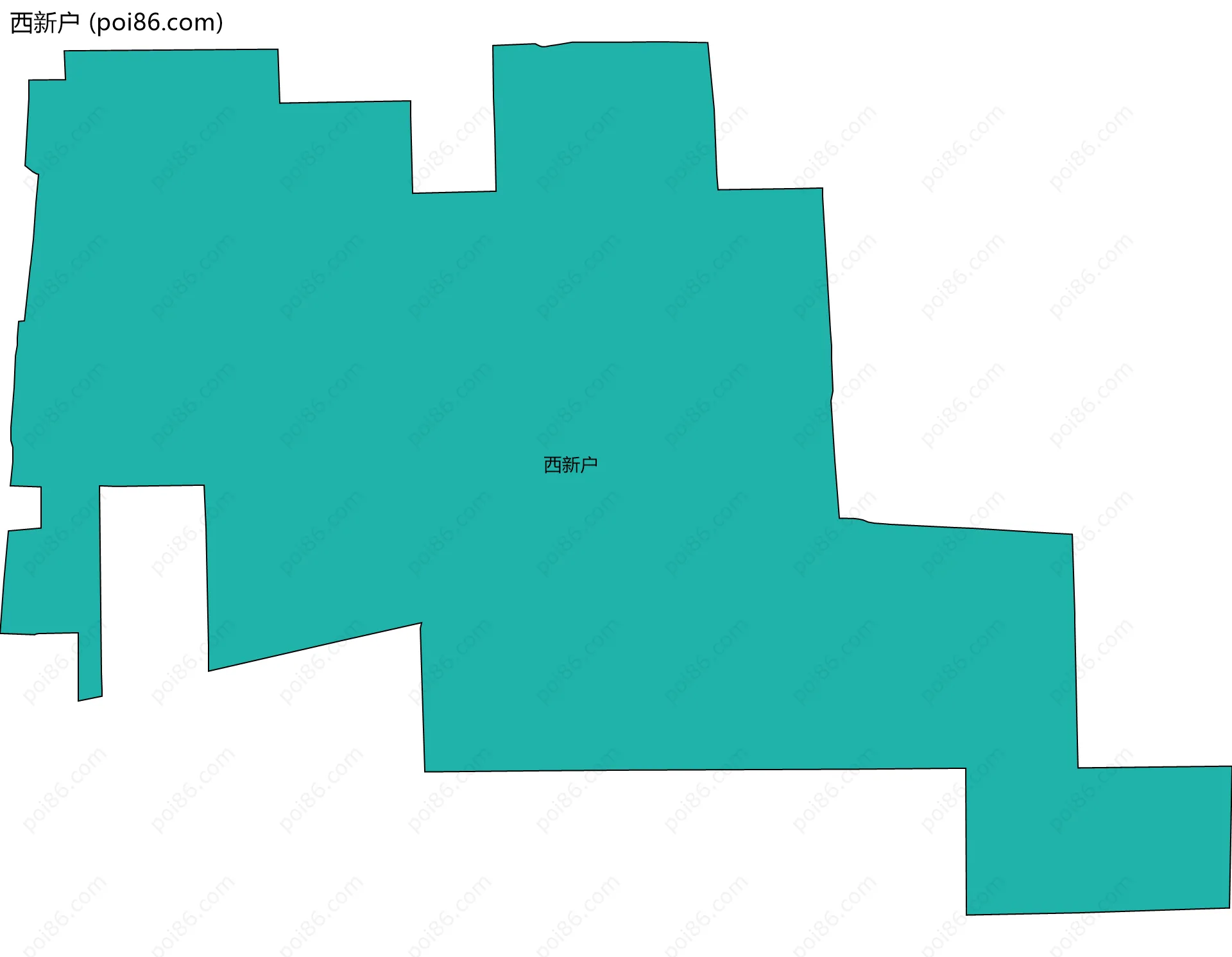 西新户边界地图