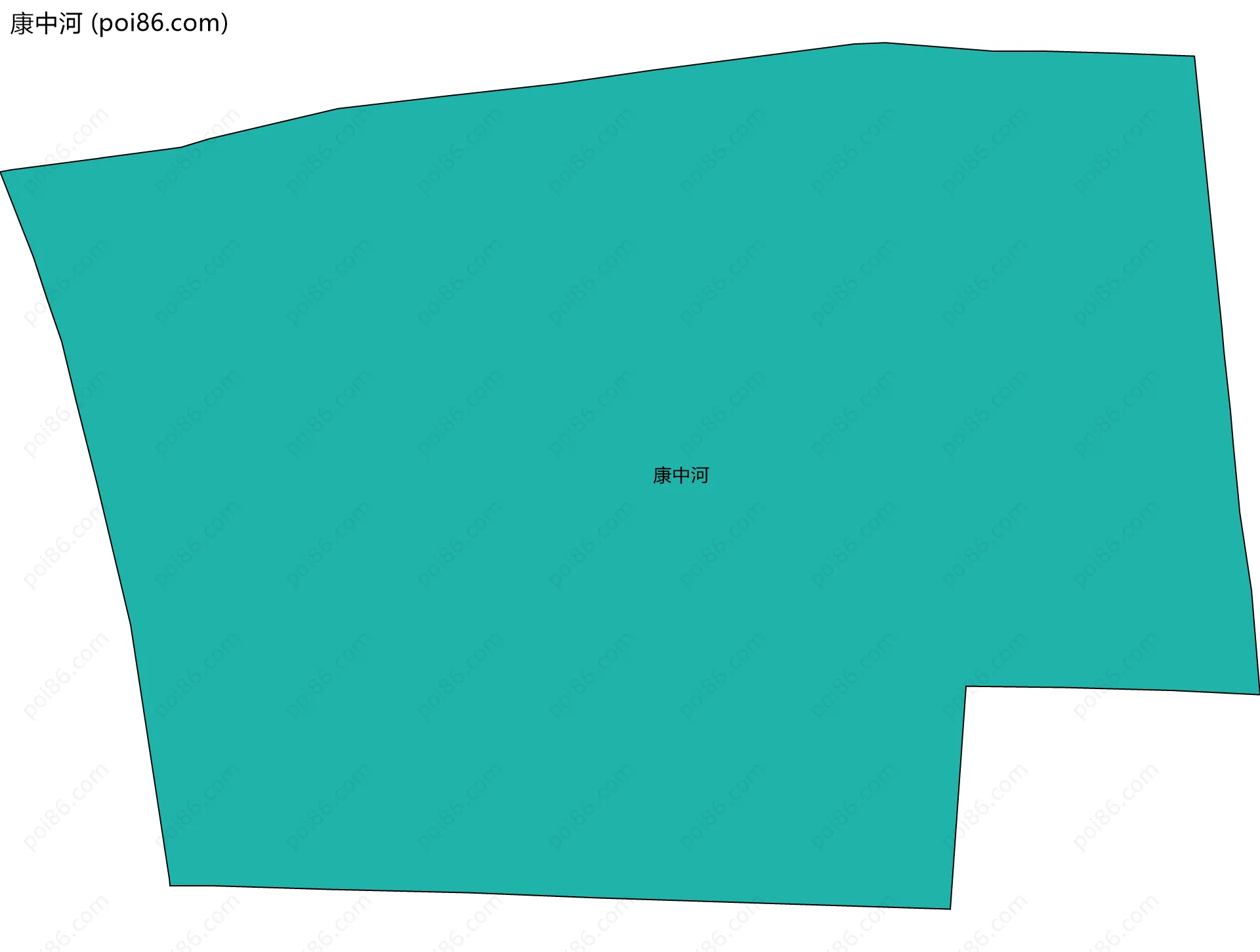 康中河边界地图
