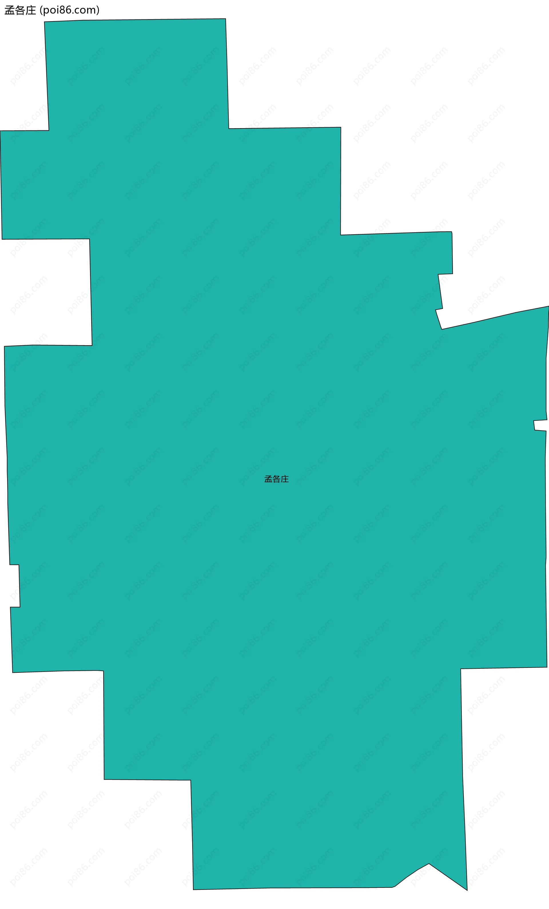 孟各庄边界地图