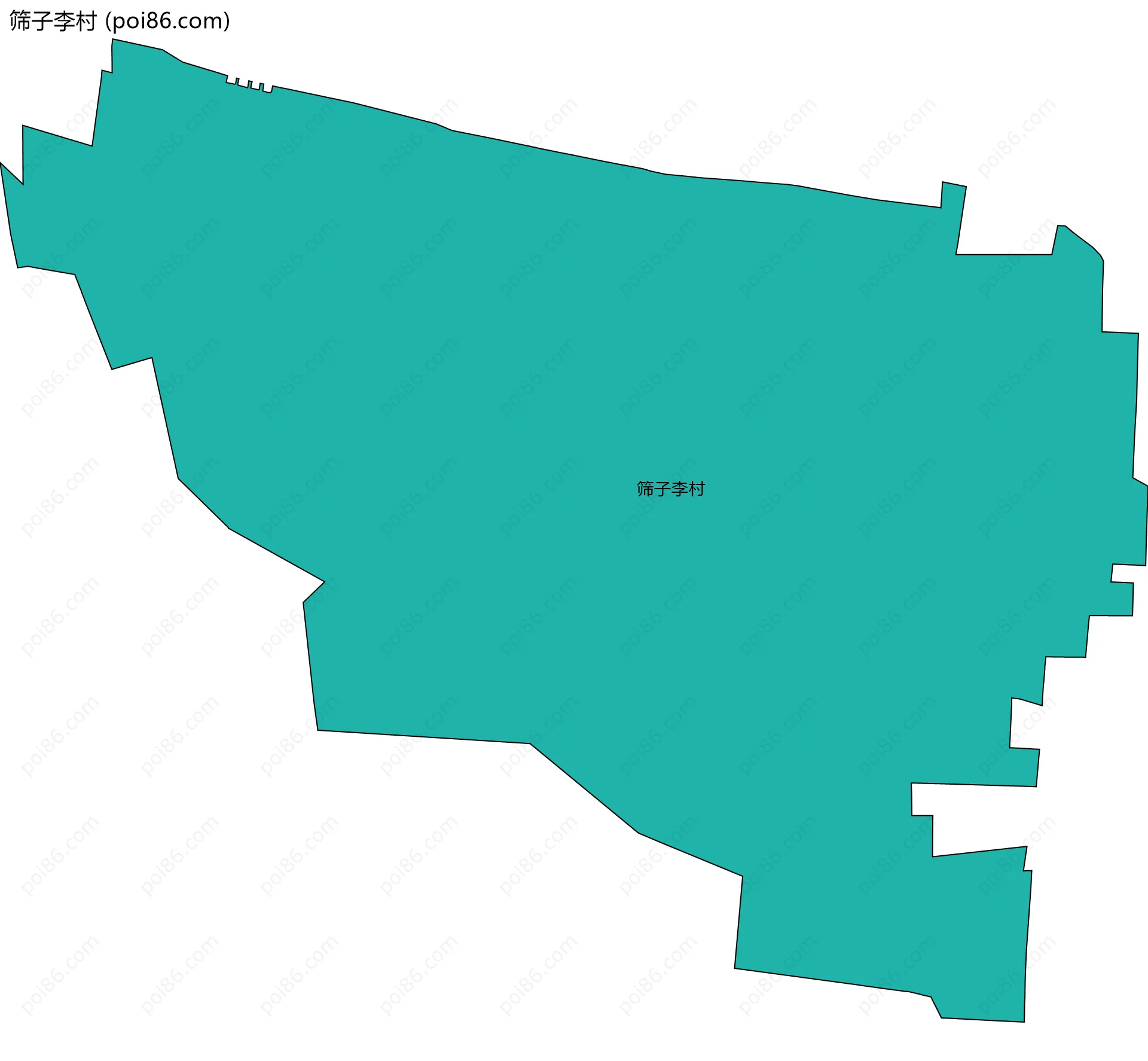 筛子李村边界地图