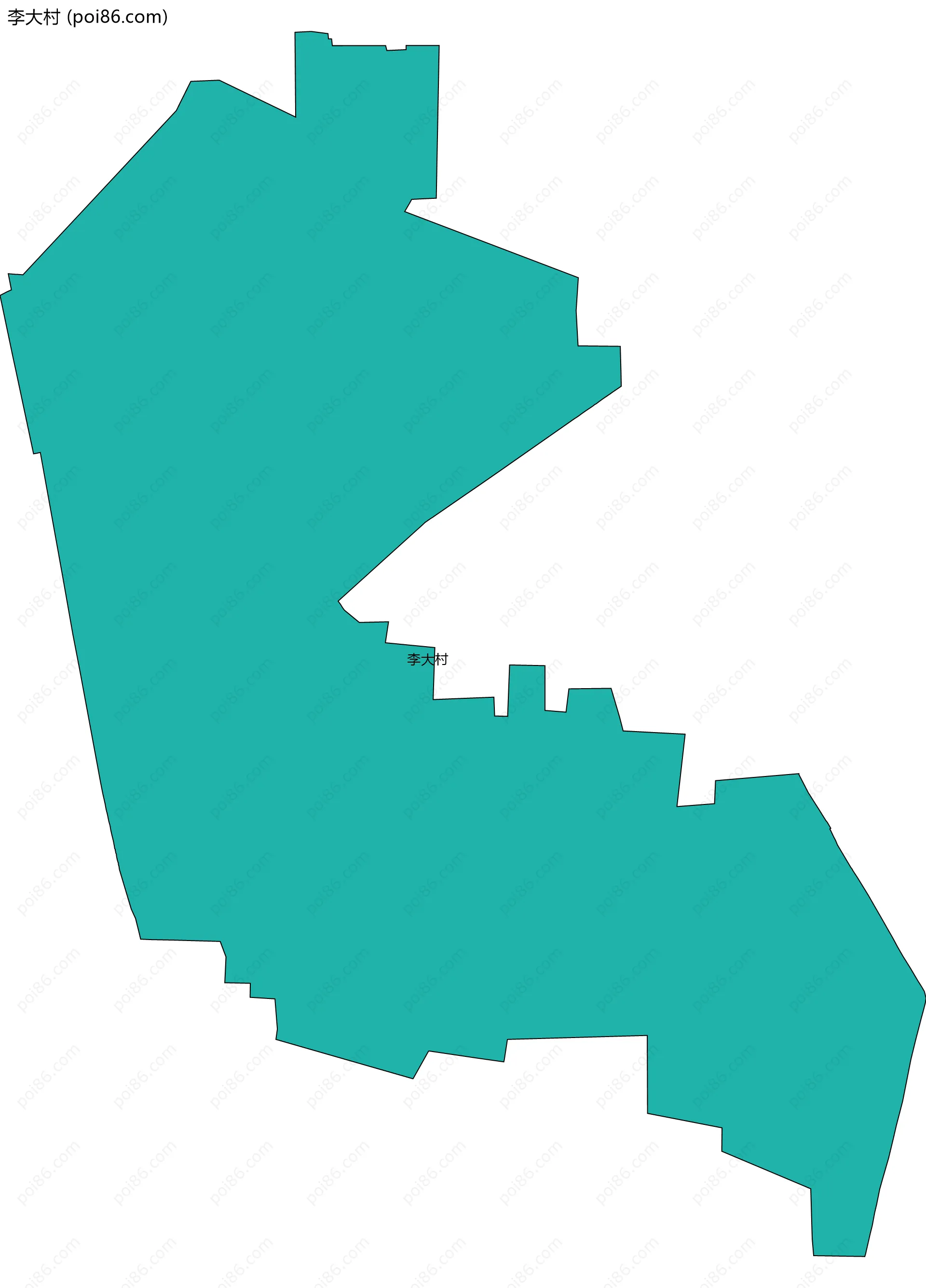 李大村边界地图