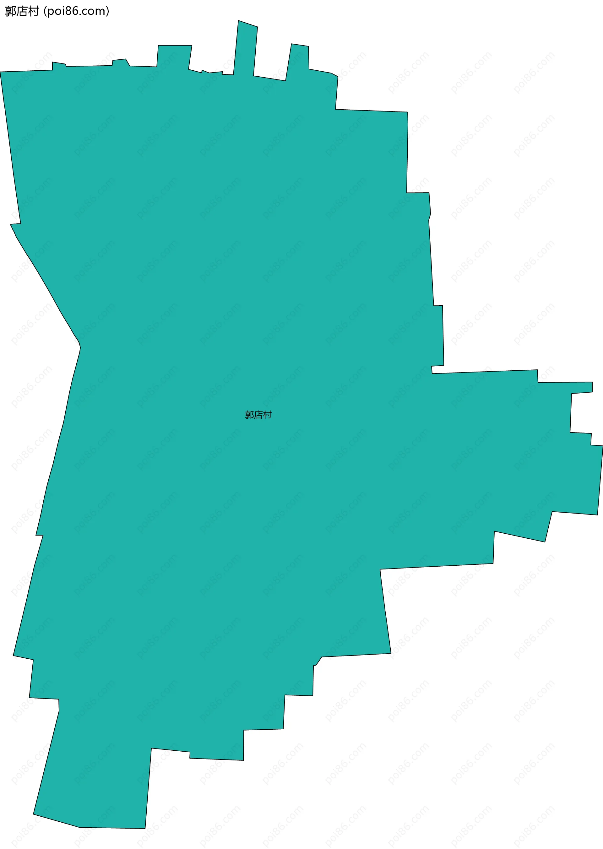 郭店村边界地图