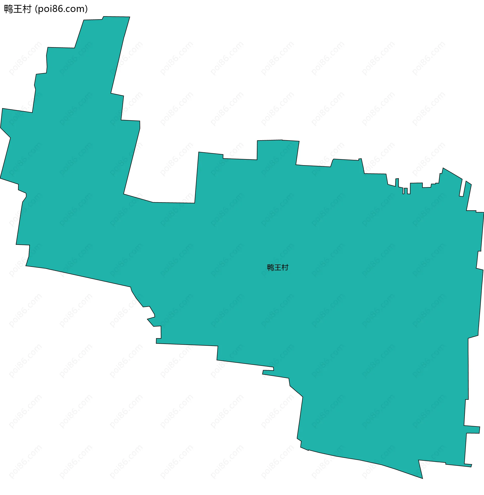 鸭王村边界地图