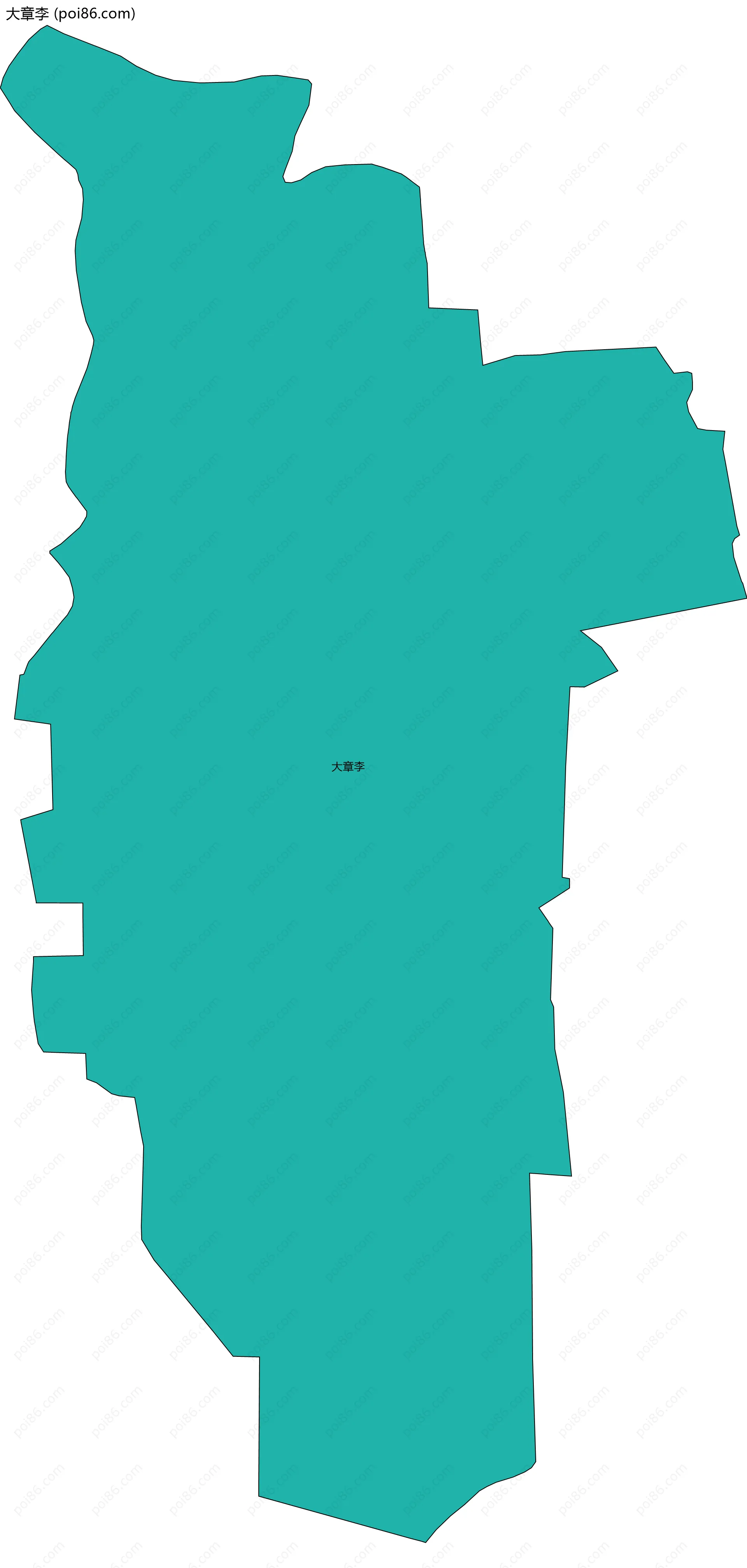 大章李边界地图