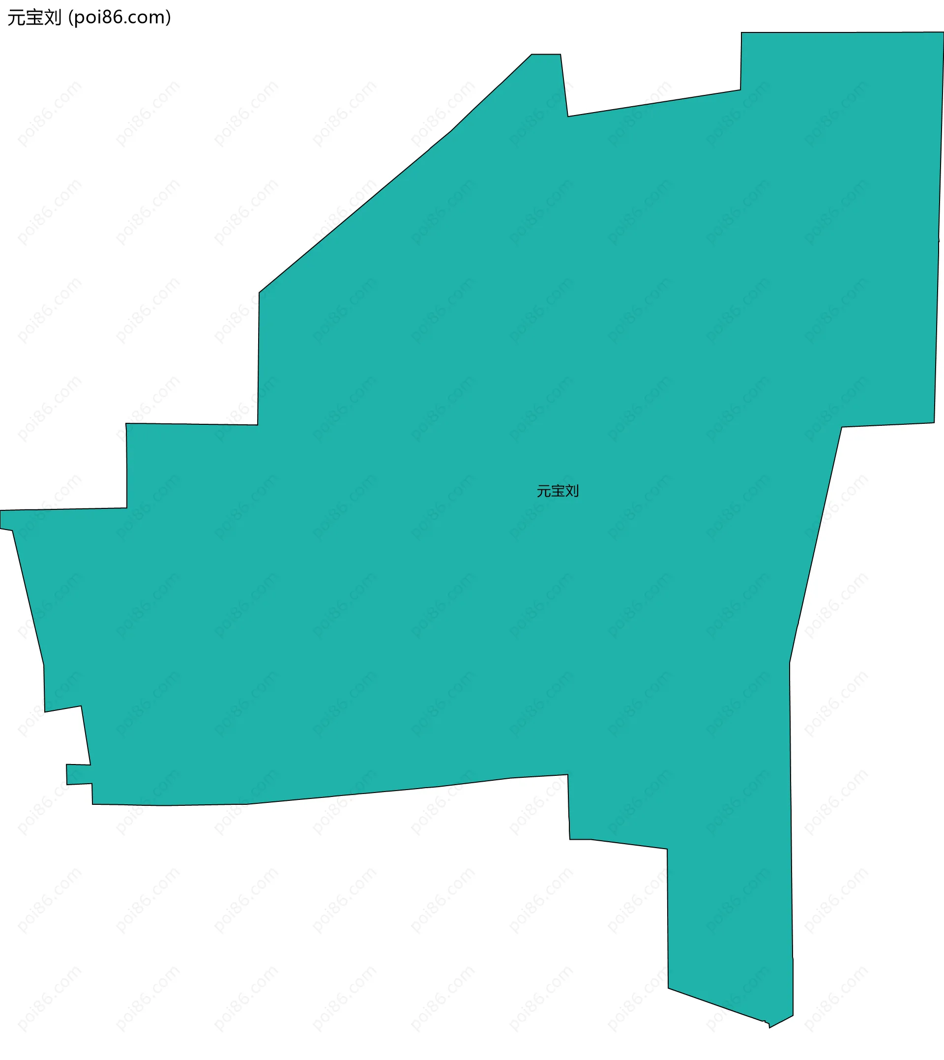 元宝刘边界地图