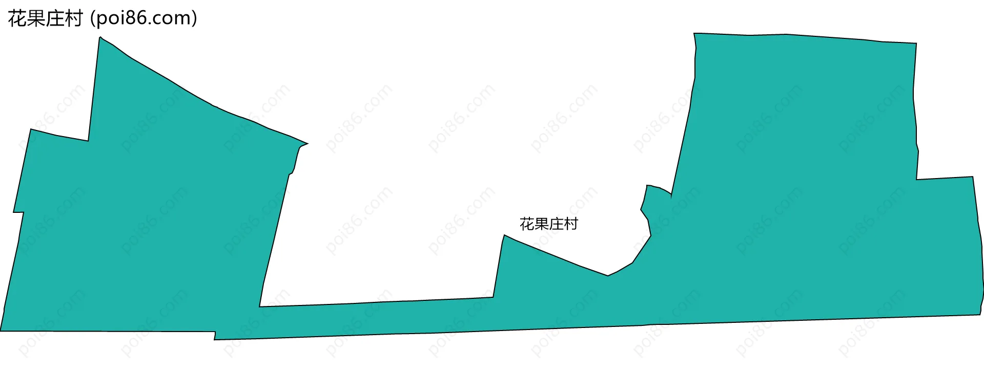 花果庄村边界地图