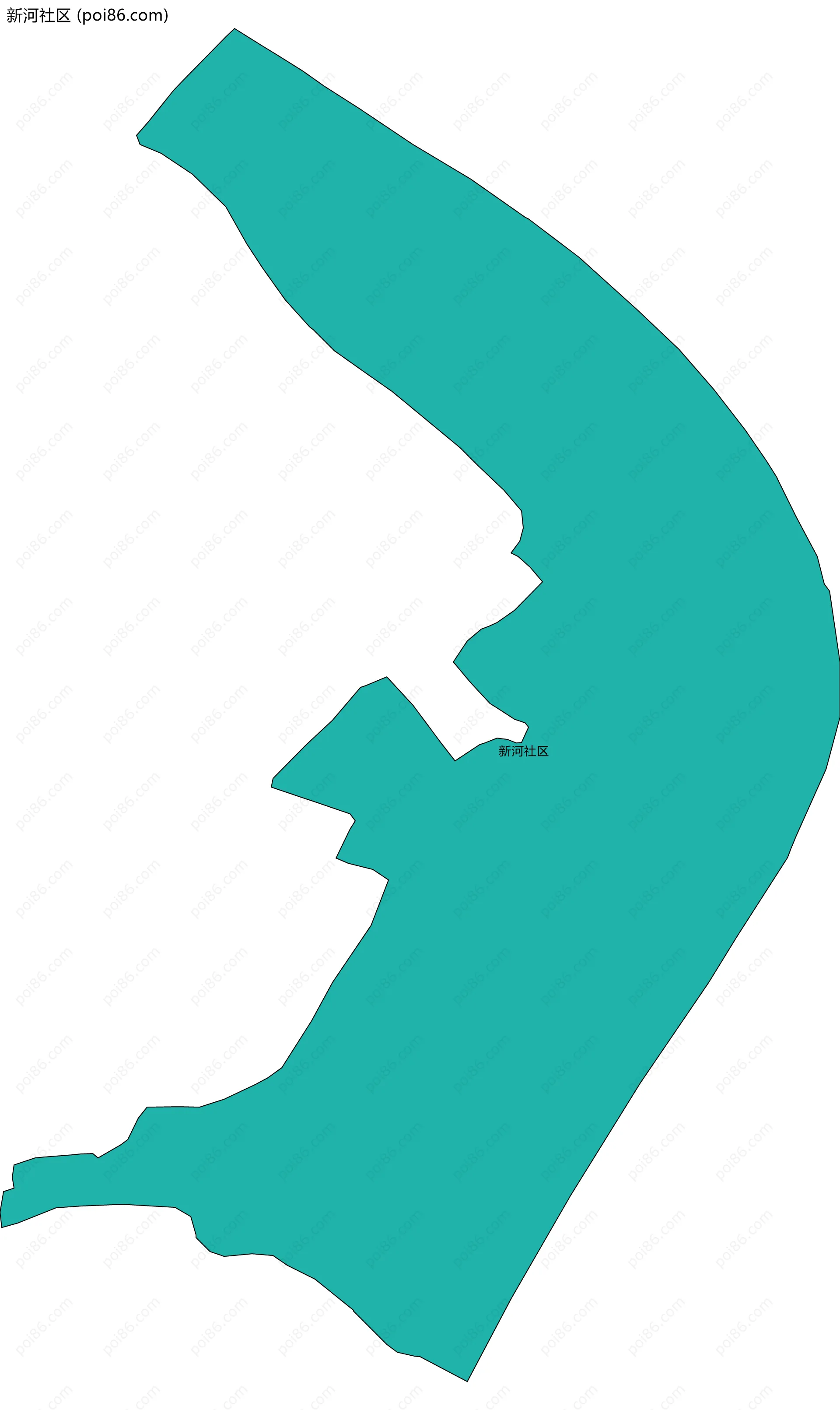 新河社区边界地图