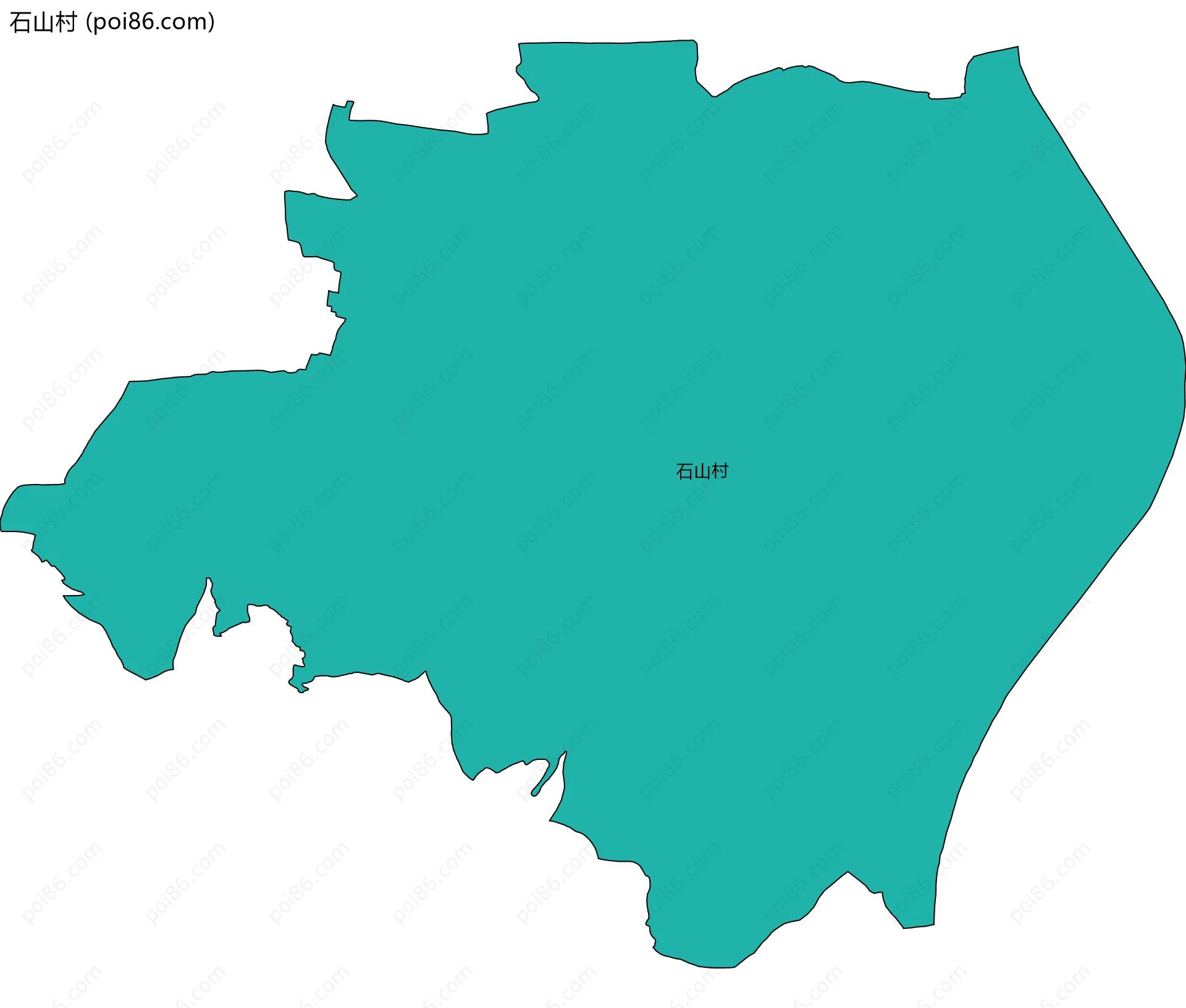 石山村边界地图