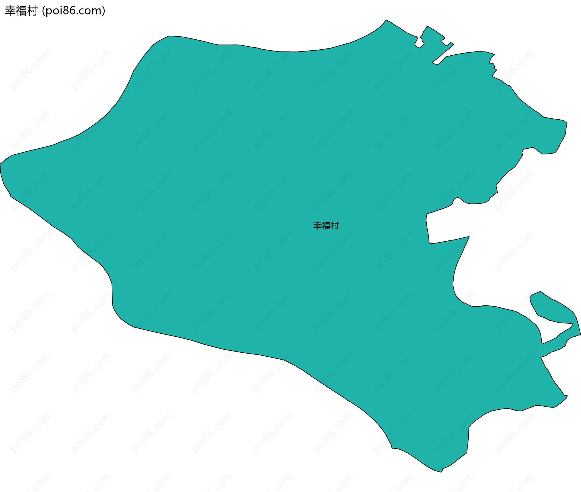 幸福村边界地图