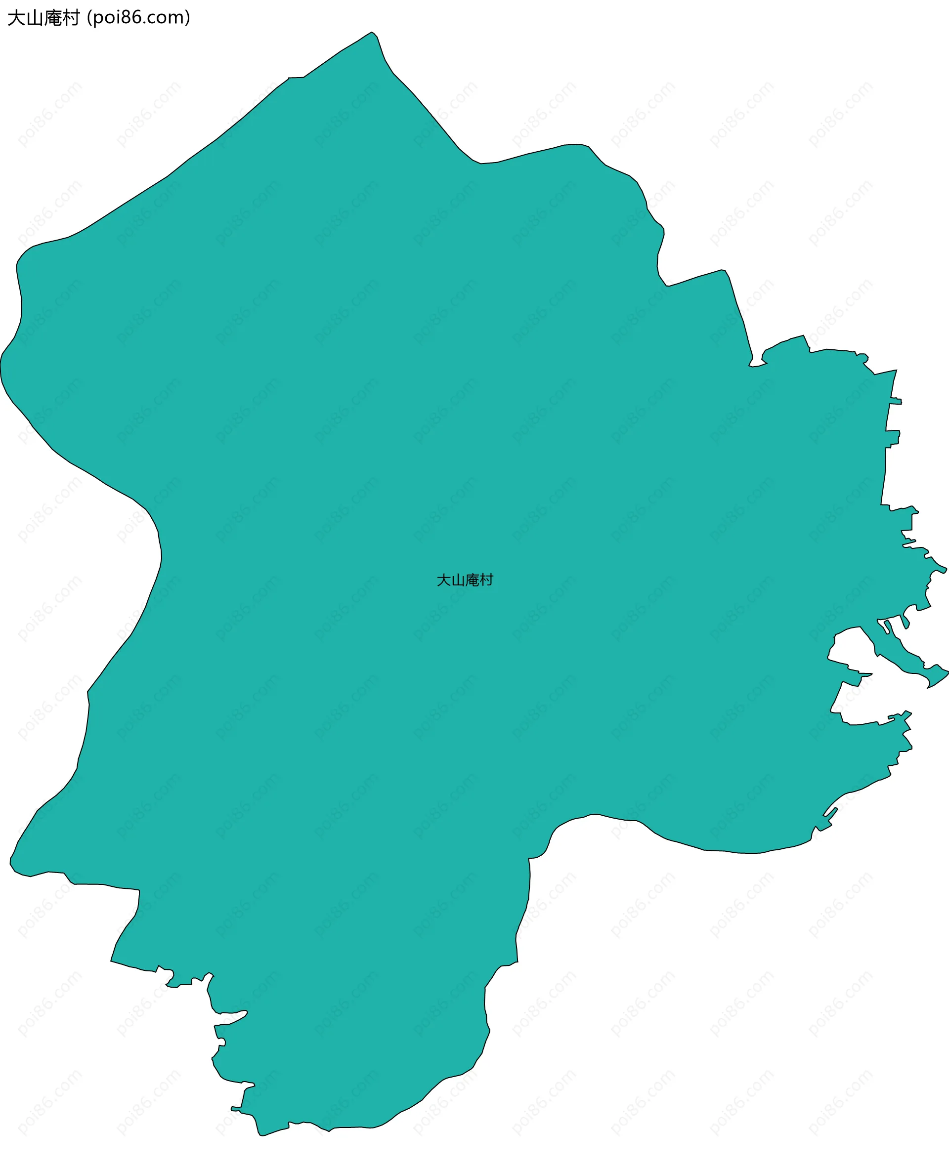 大山庵村边界地图