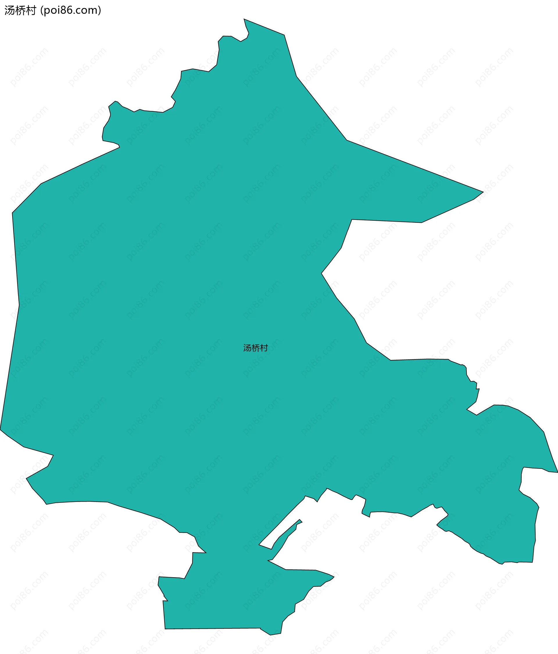 汤桥村边界地图