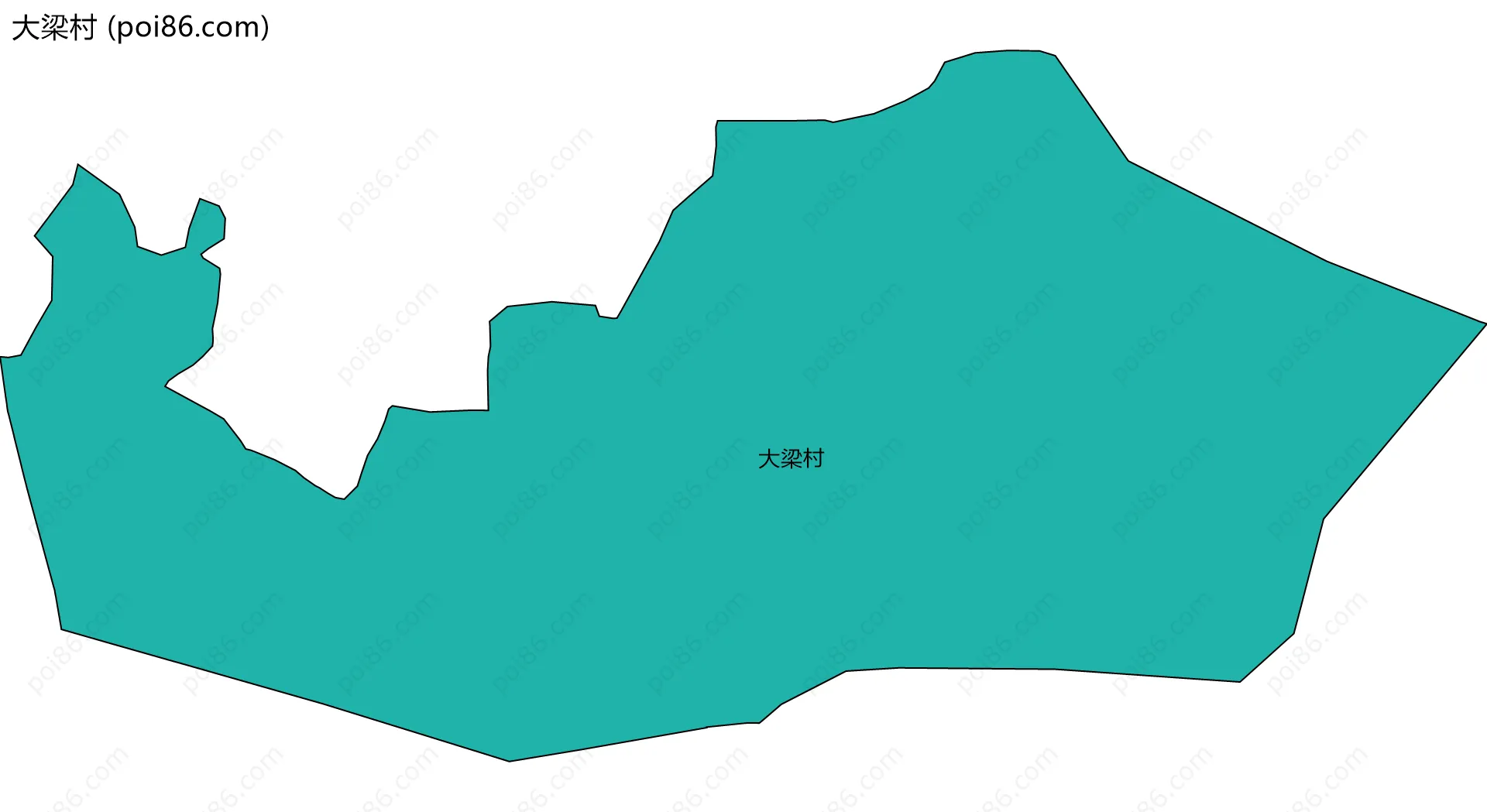 大梁村边界地图