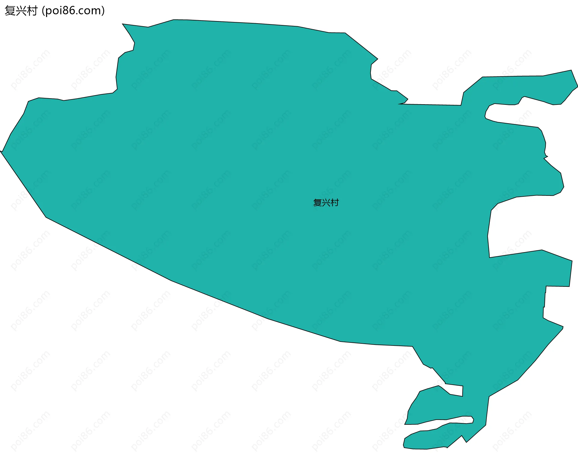 复兴村边界地图