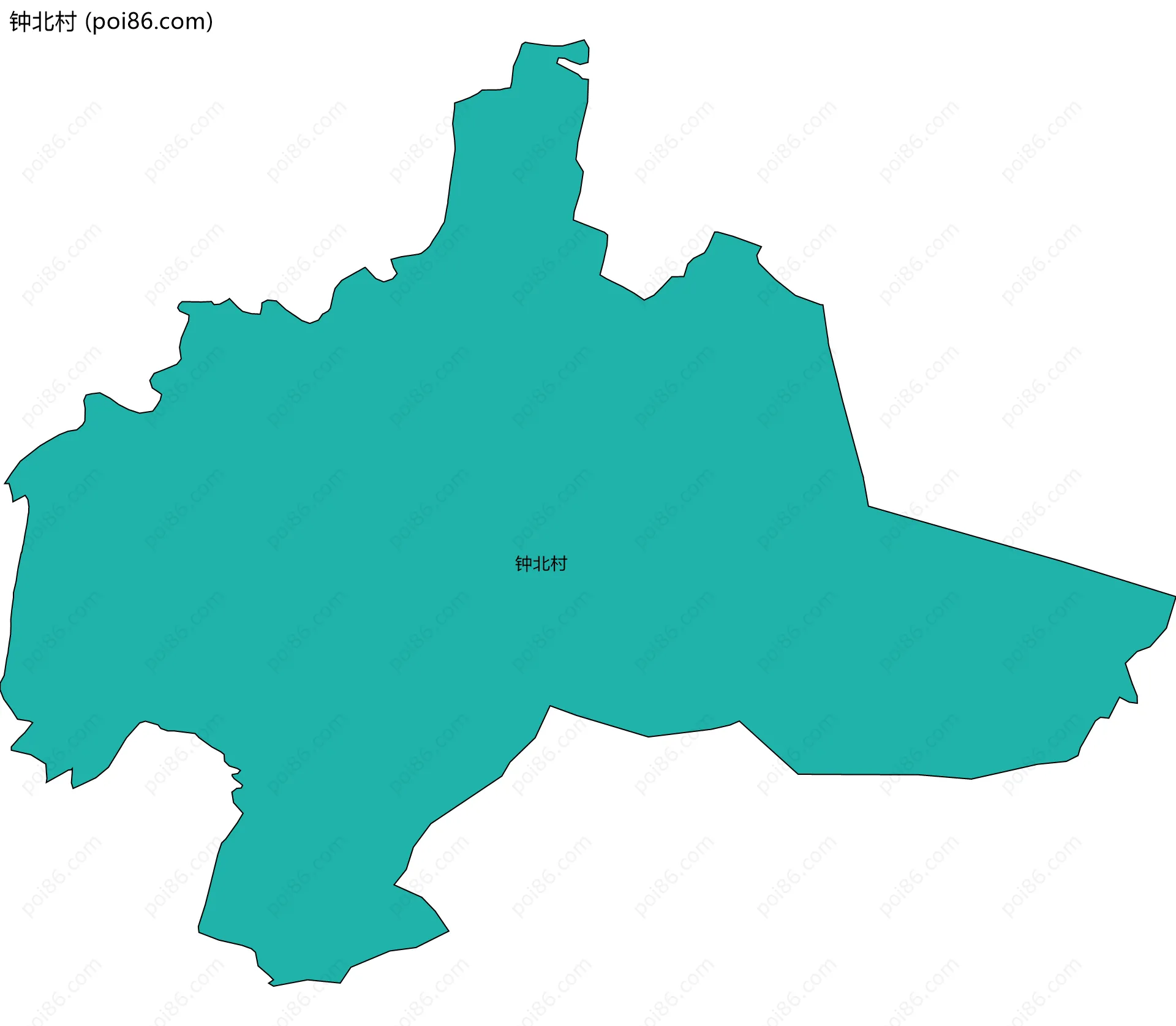 钟北村边界地图