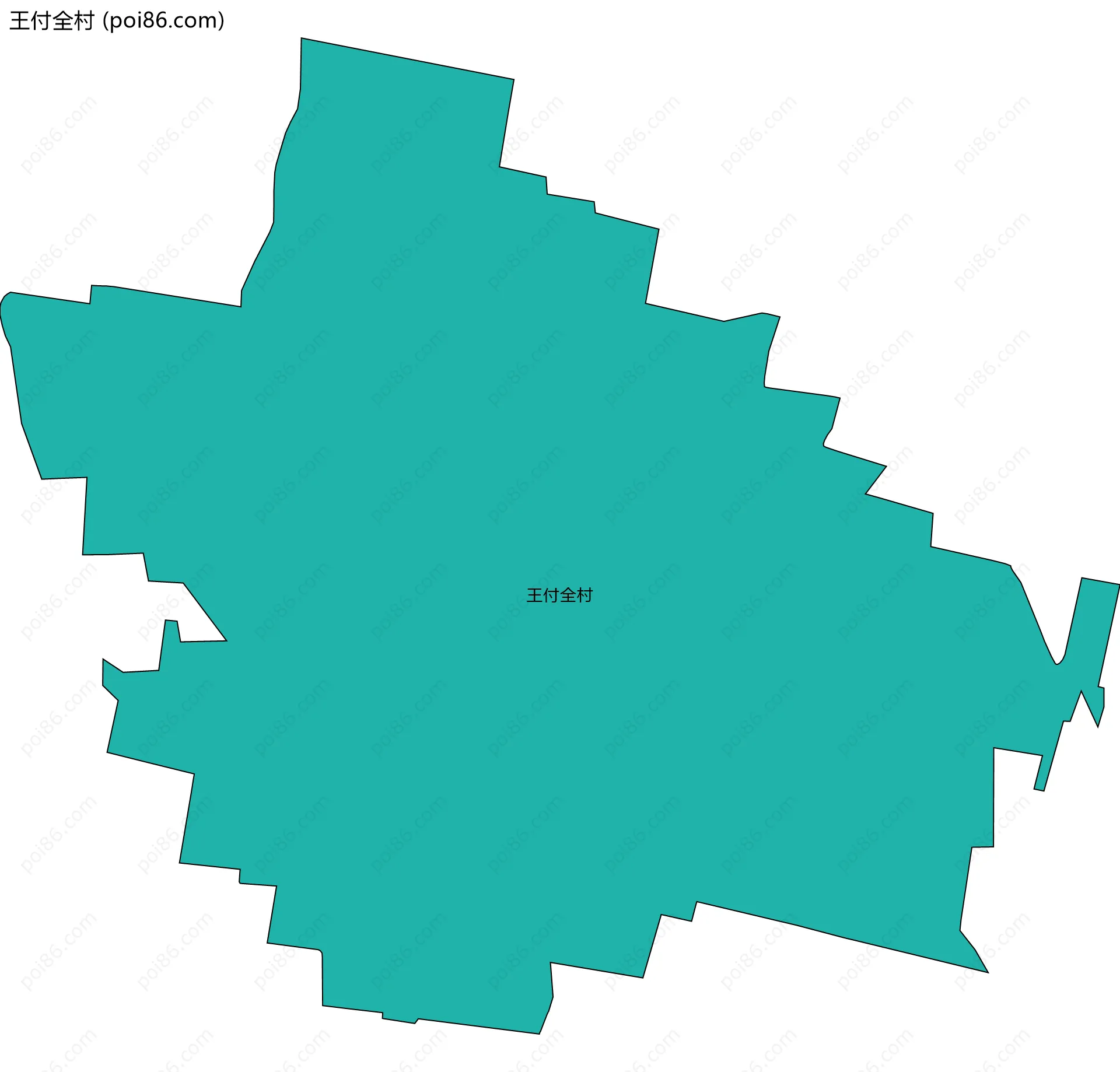 王付全村边界地图